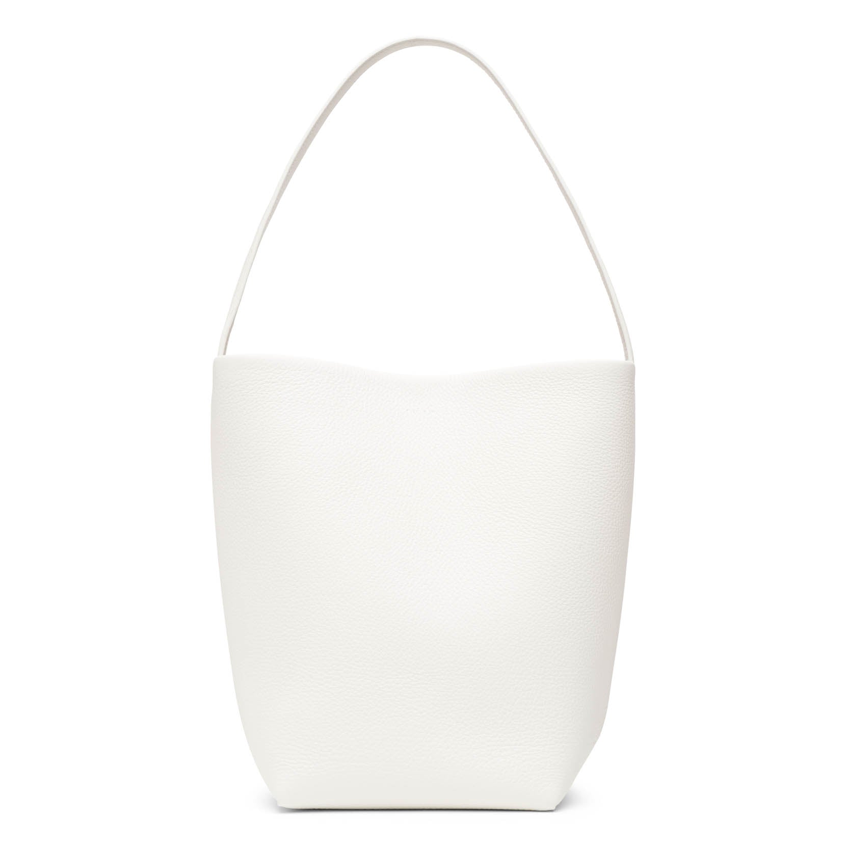 Medium N/S park white leather tote bag