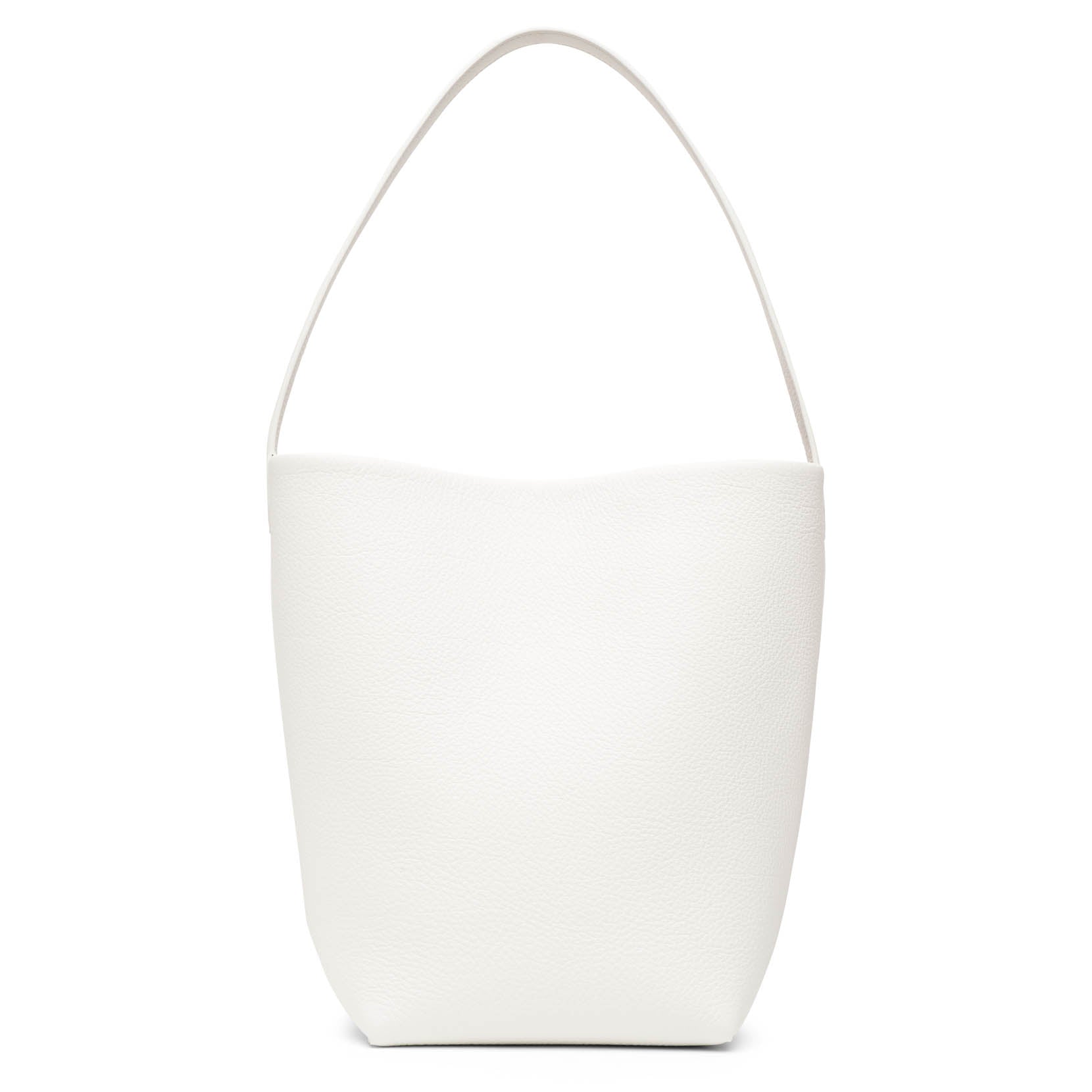 Medium N/S park white leather tote bag