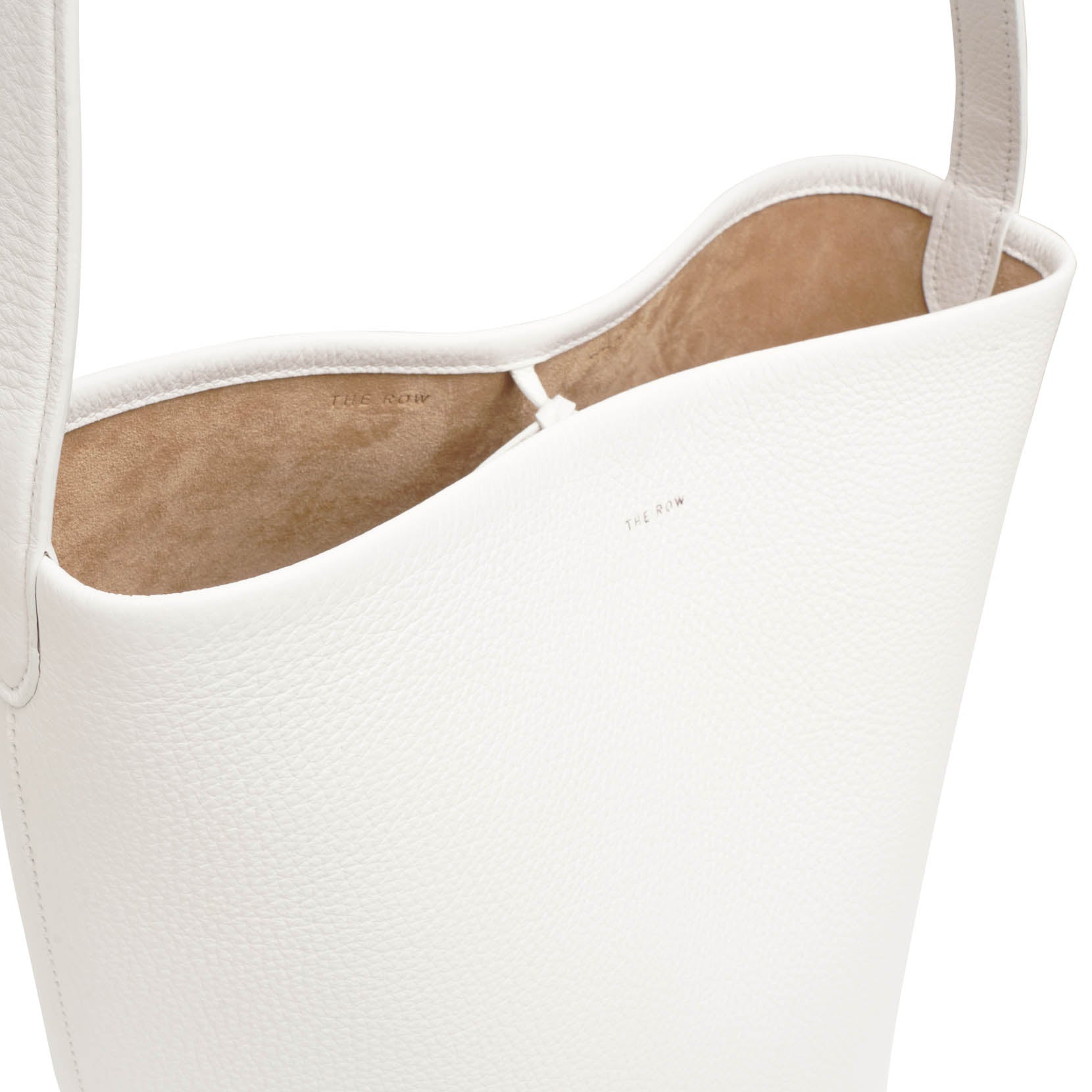 Medium N/S park white leather tote bag
