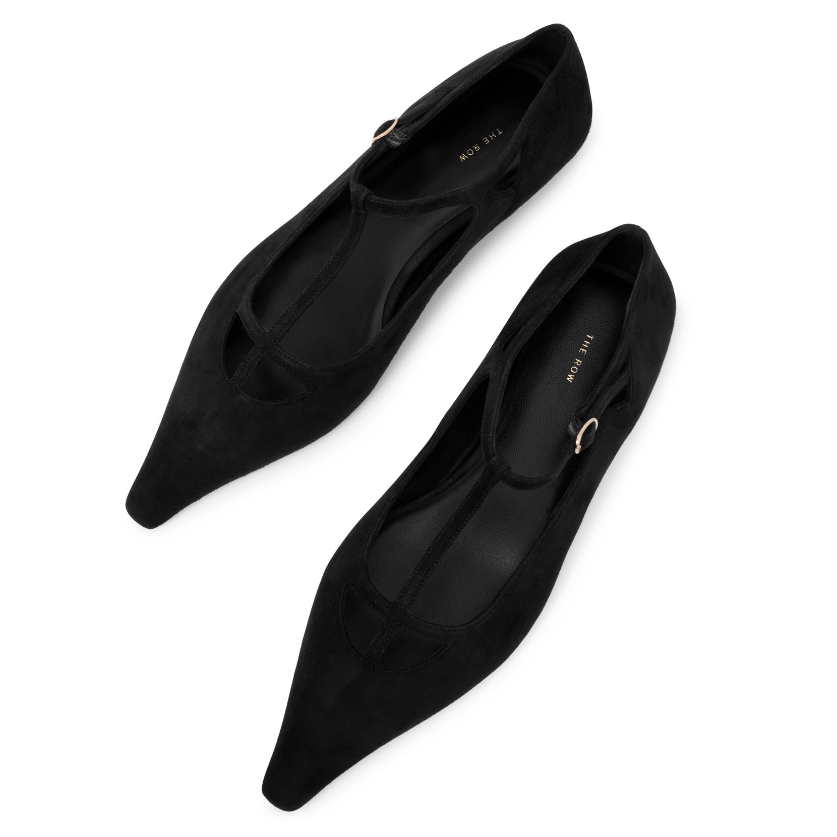 Cyd black suede flats