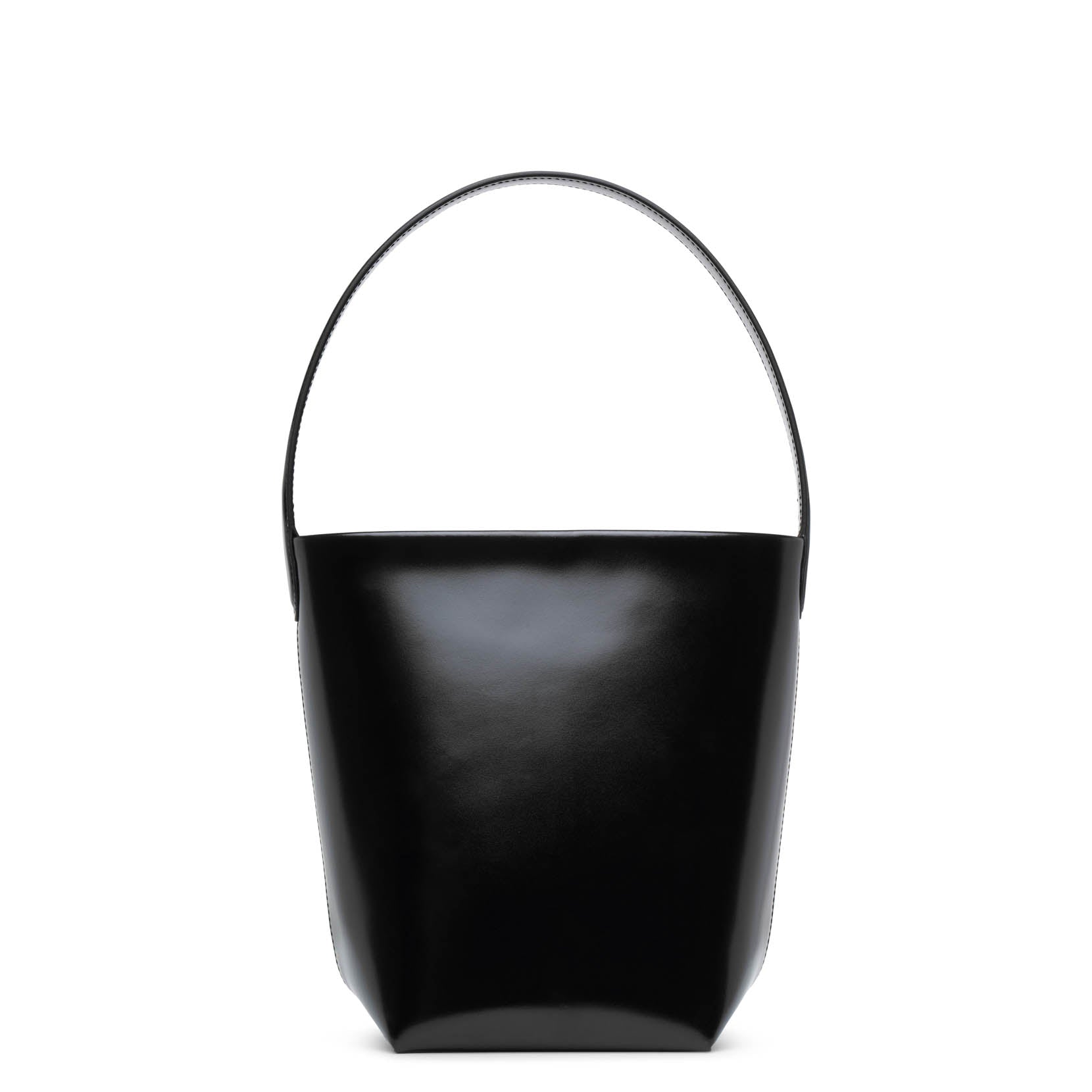 Small N/S park black polished calf tote bag