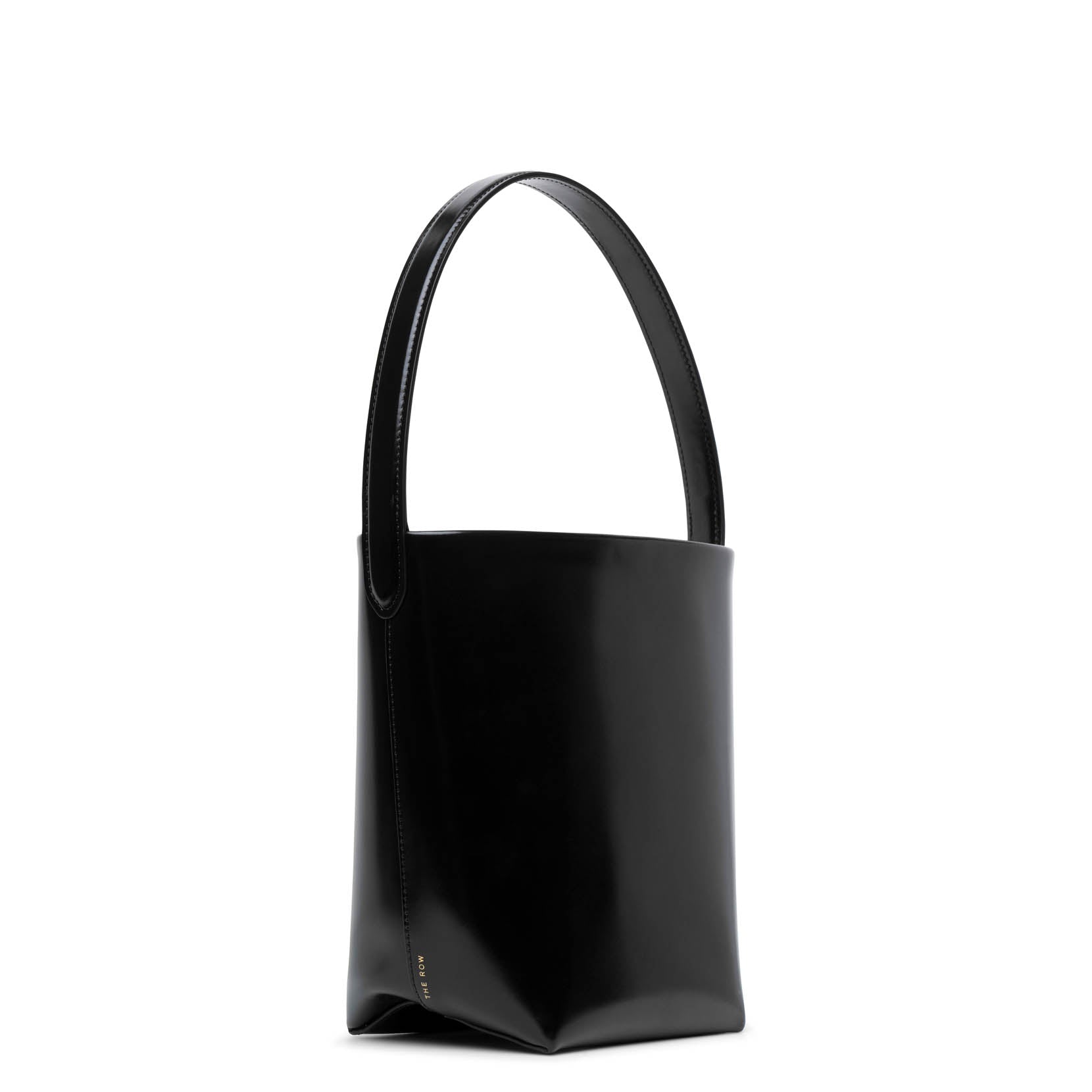Small N/S park black polished calf tote bag