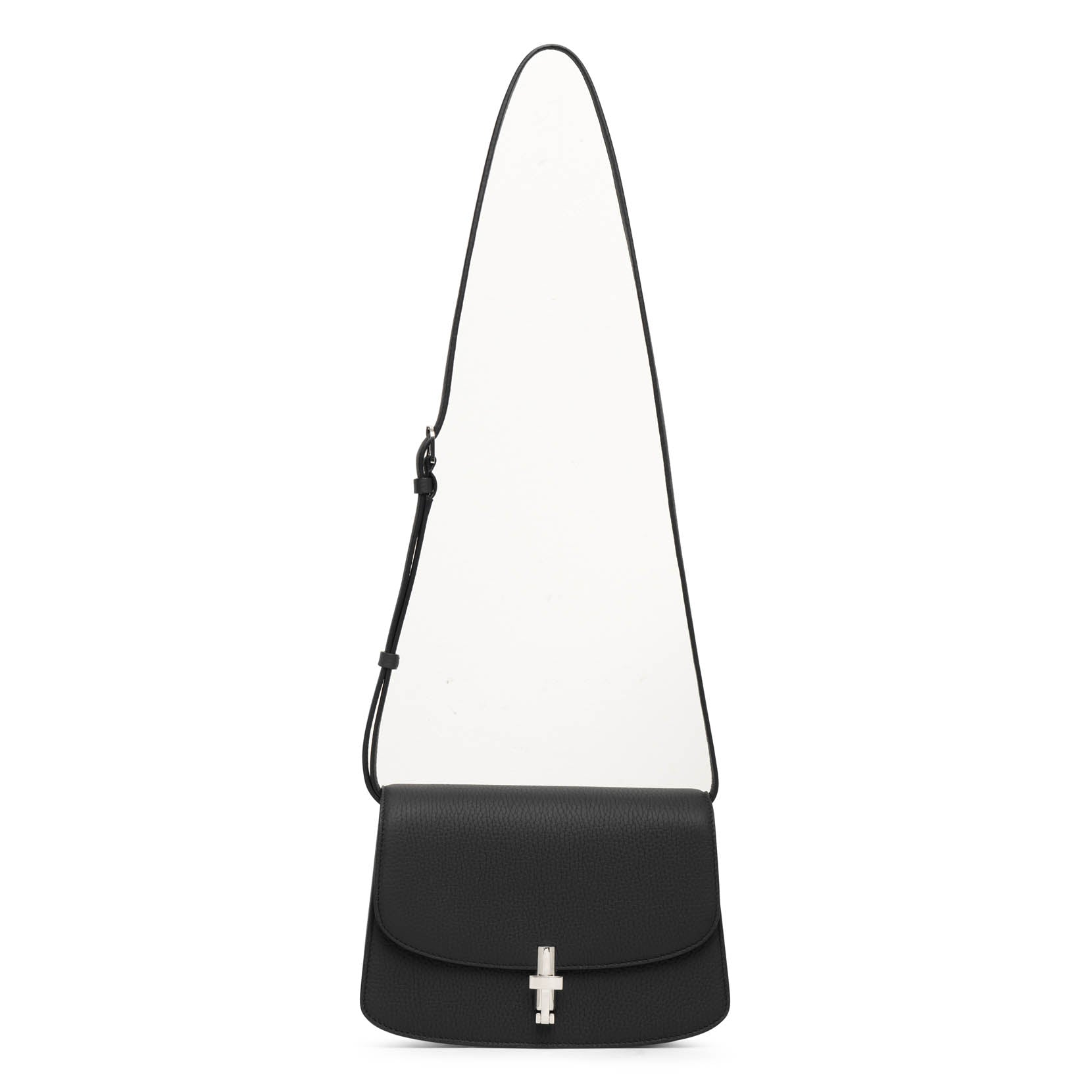 Sofia 8.75 crossbody black matte grain bag