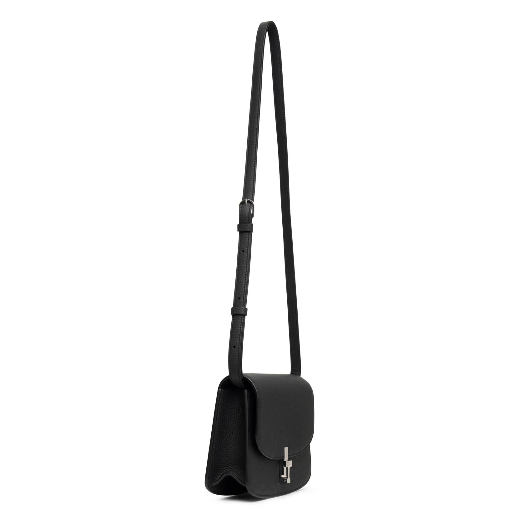 Sofia 8.75 crossbody black matte grain bag