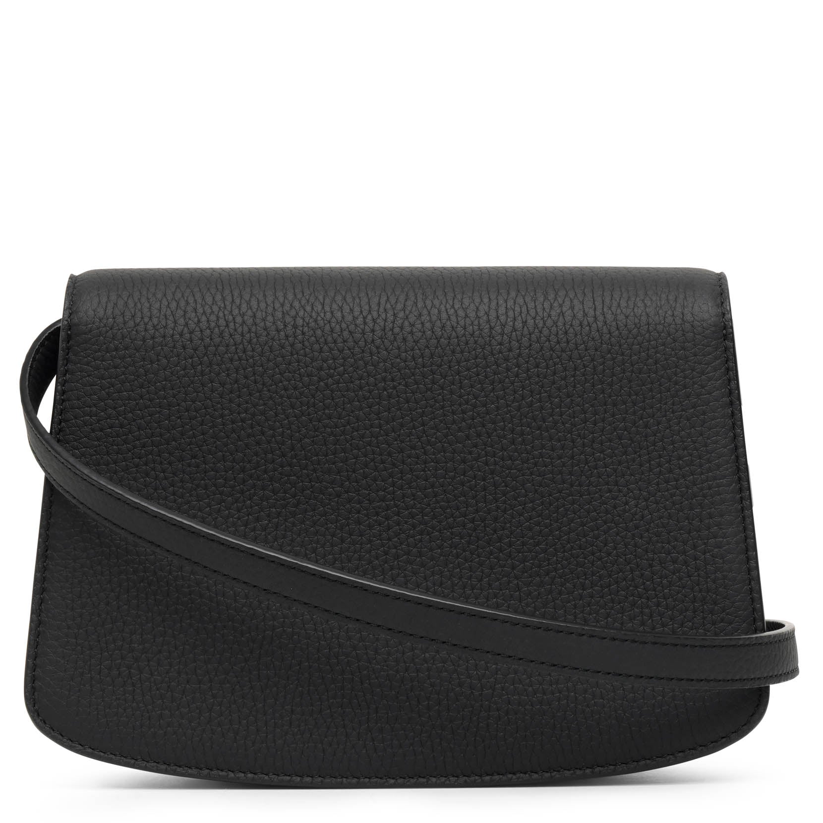 Sofia 8.75 crossbody black matte grain bag
