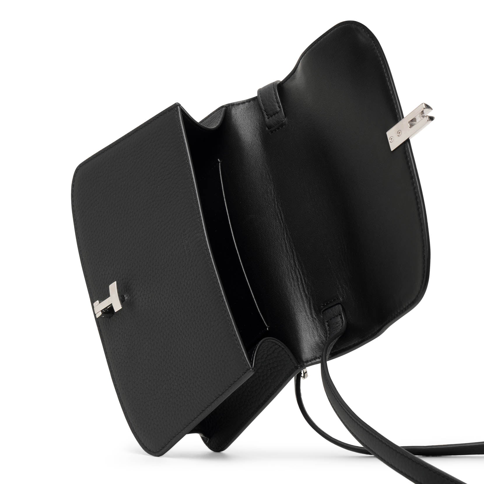Sofia 8.75 crossbody black matte grain bag