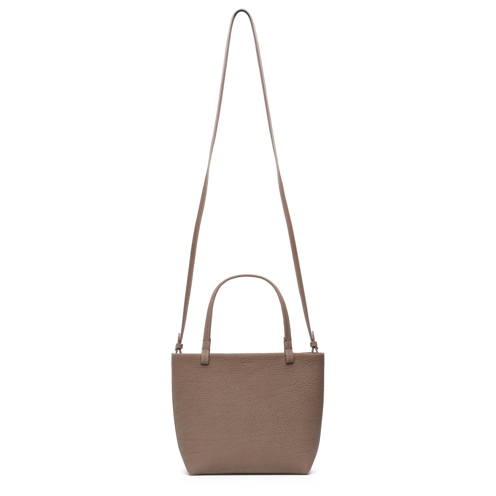 Park tote small taupe matte grain bag