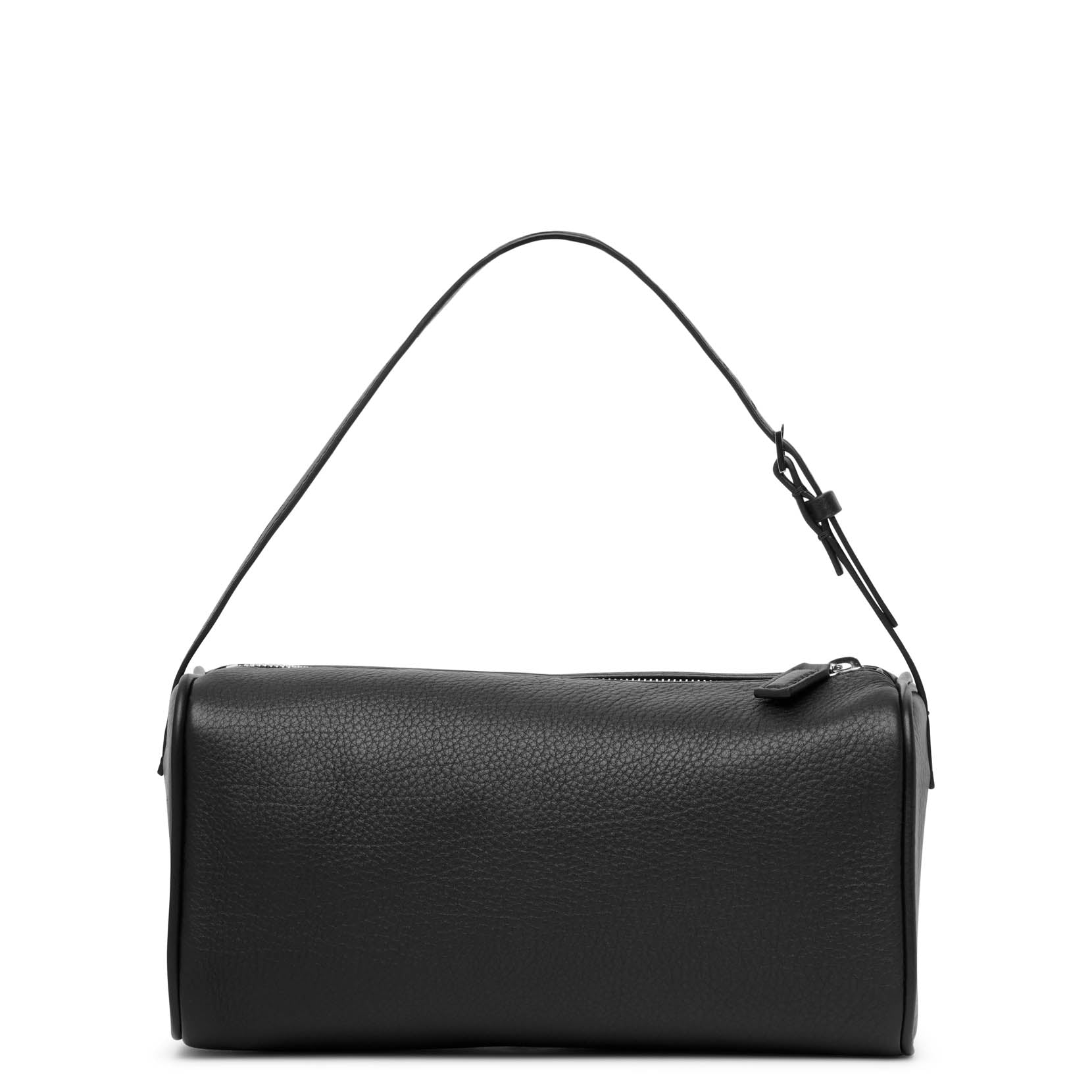 90s black small grain leather bag