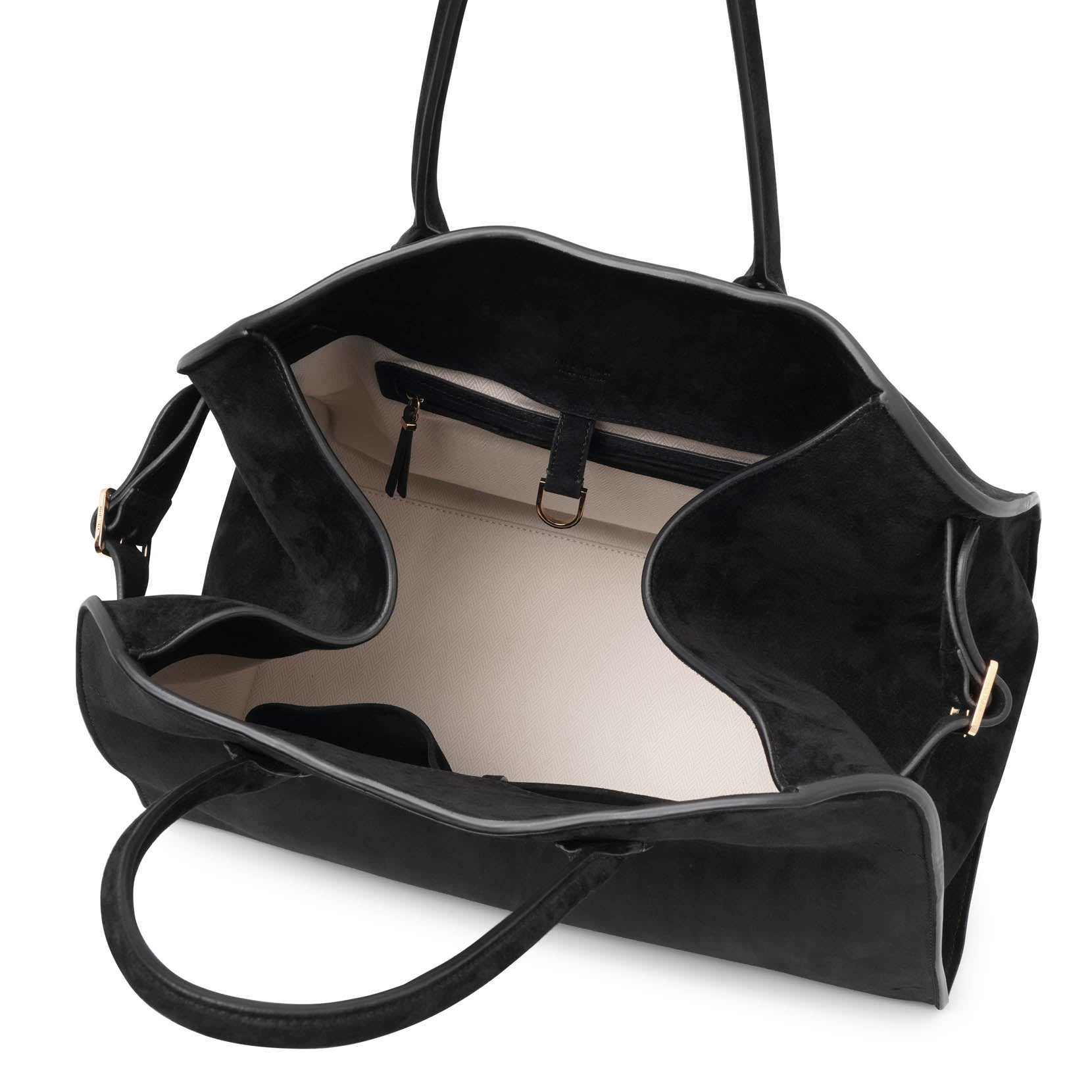 Soft Margaux 15 black suede bag