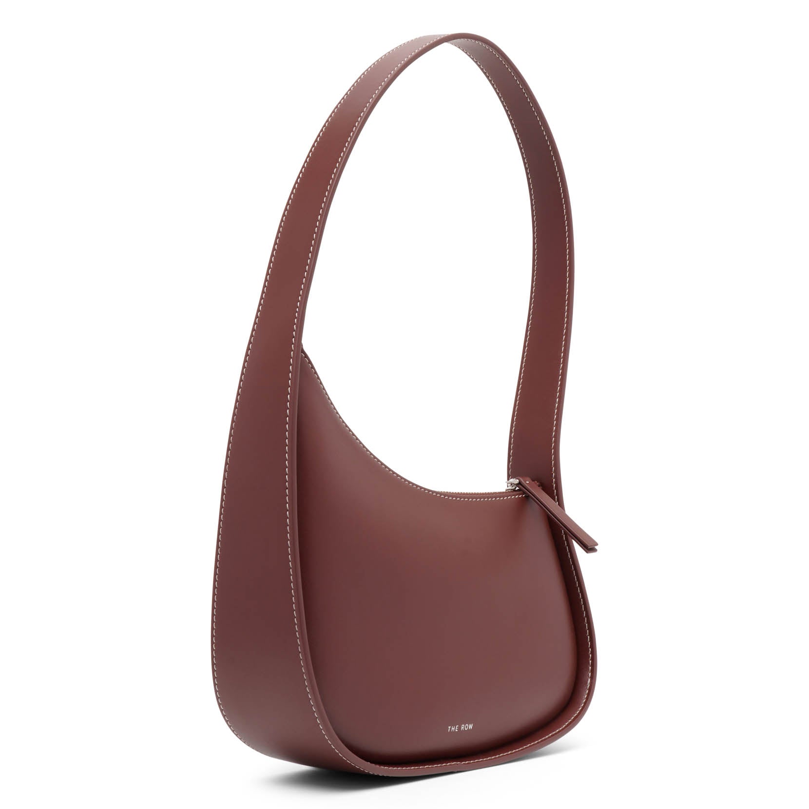 Half Moon red leather shoulder bag