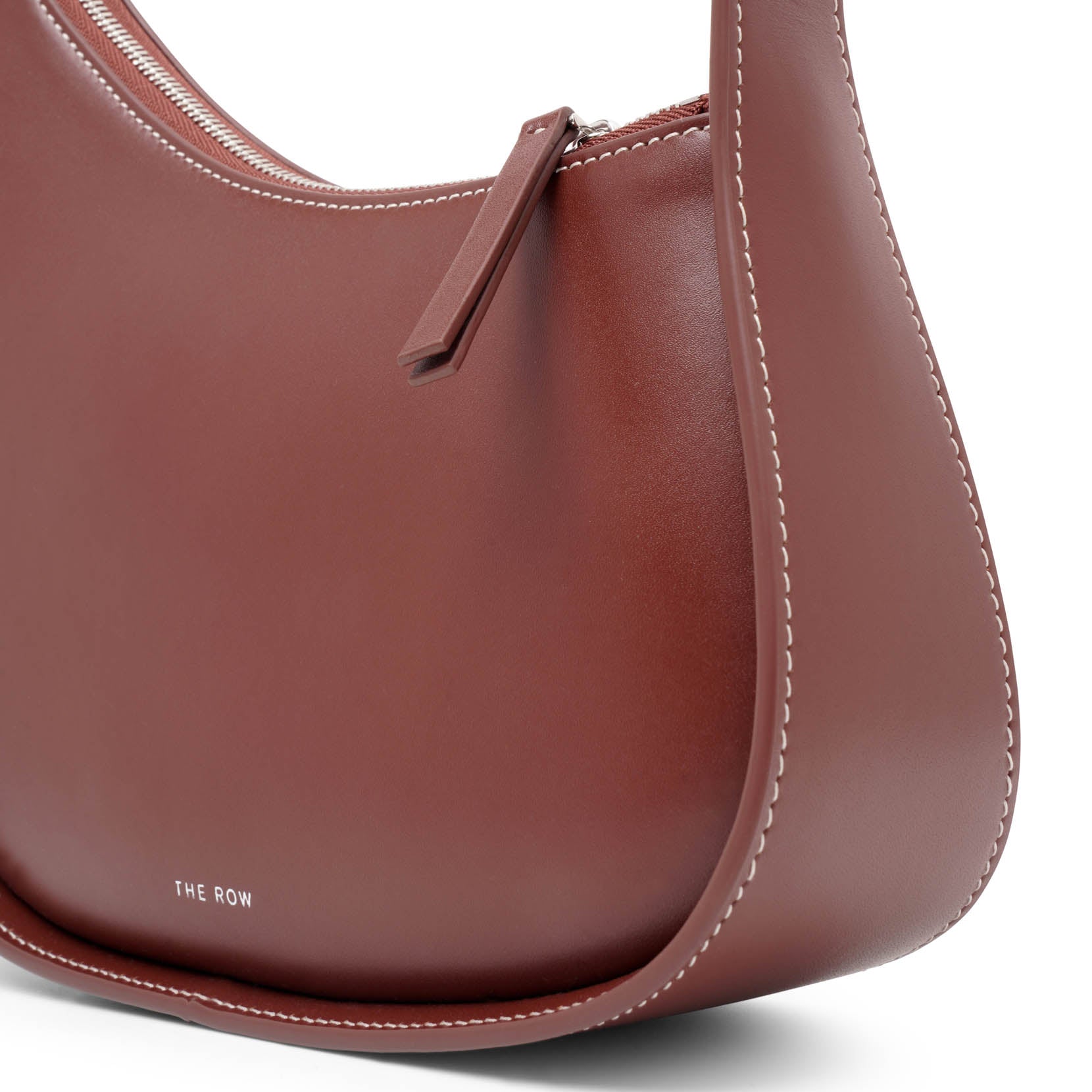 Half Moon red leather shoulder bag
