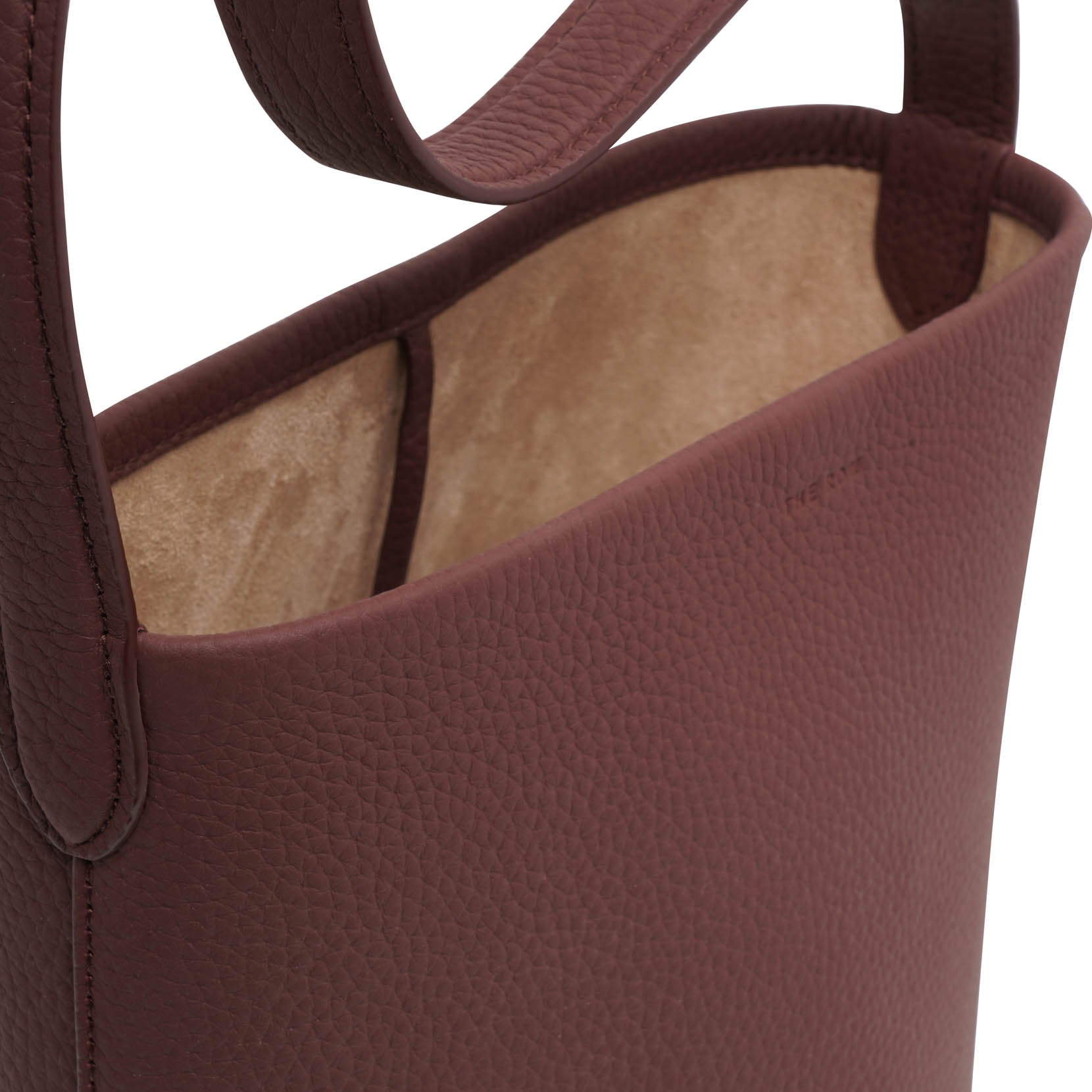 Small N/S park brown leather tote bag