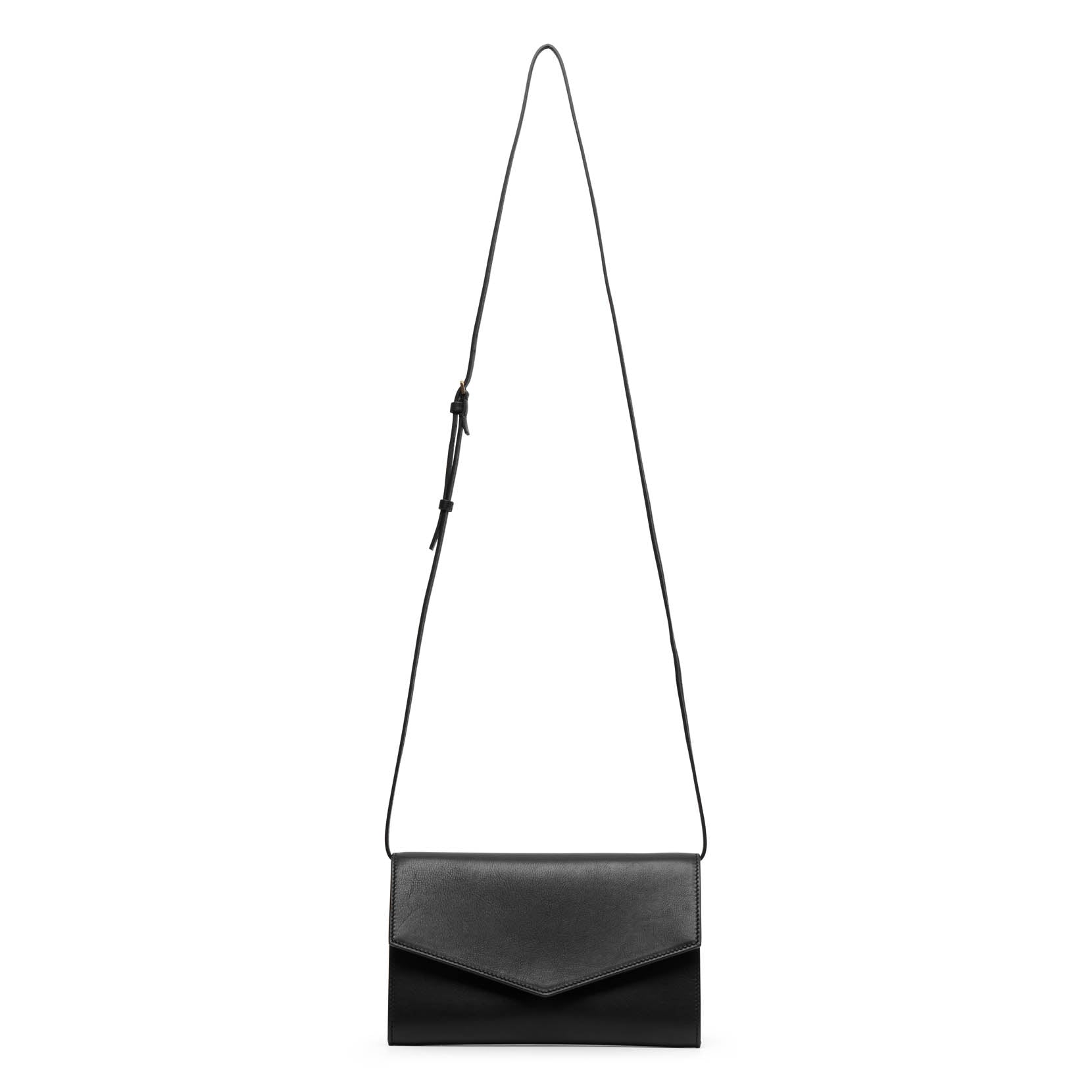 Envelope black leather
