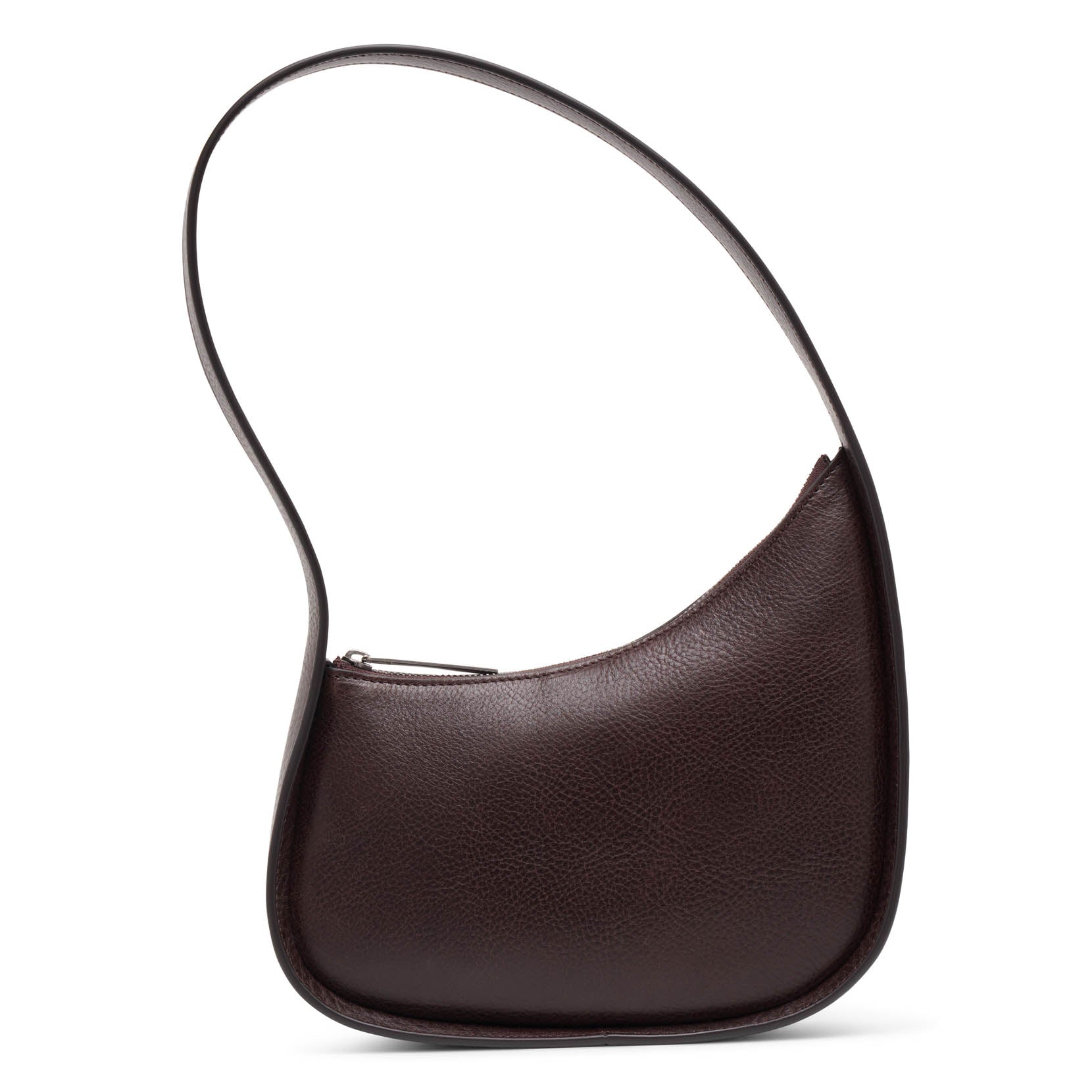 Half moon brown leather bag