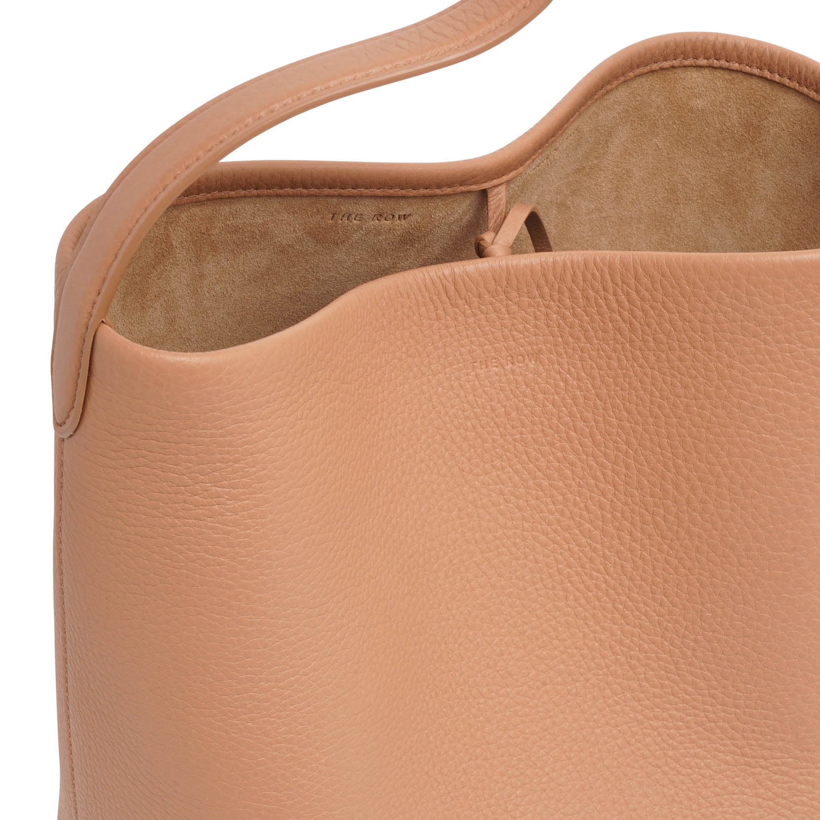 Medium N/S beige leather tote bag