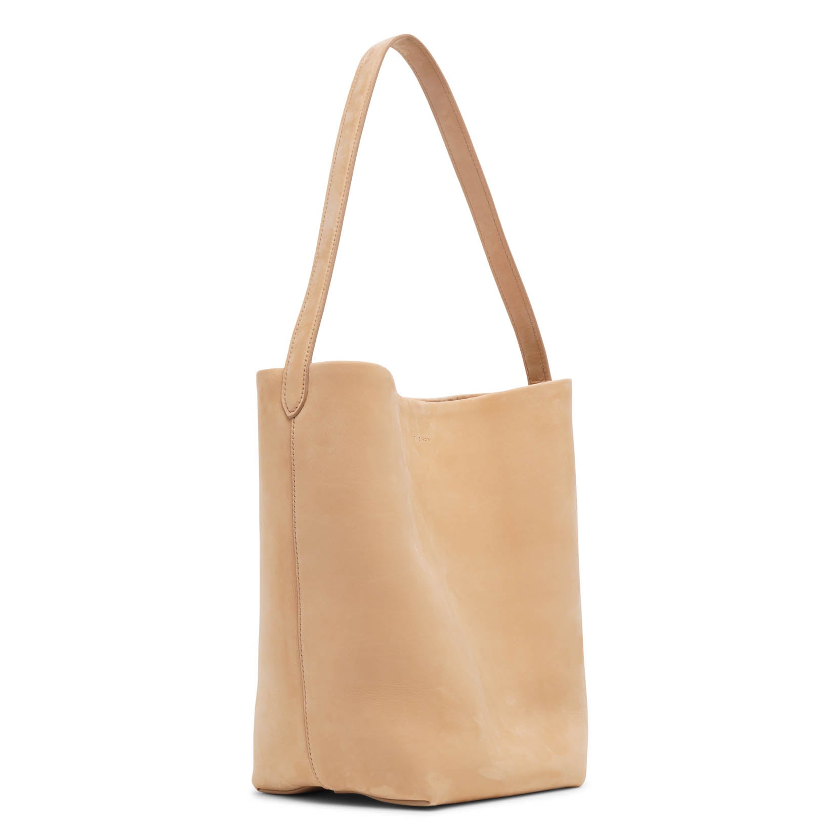 Medium N/S beige nubuck tote bag