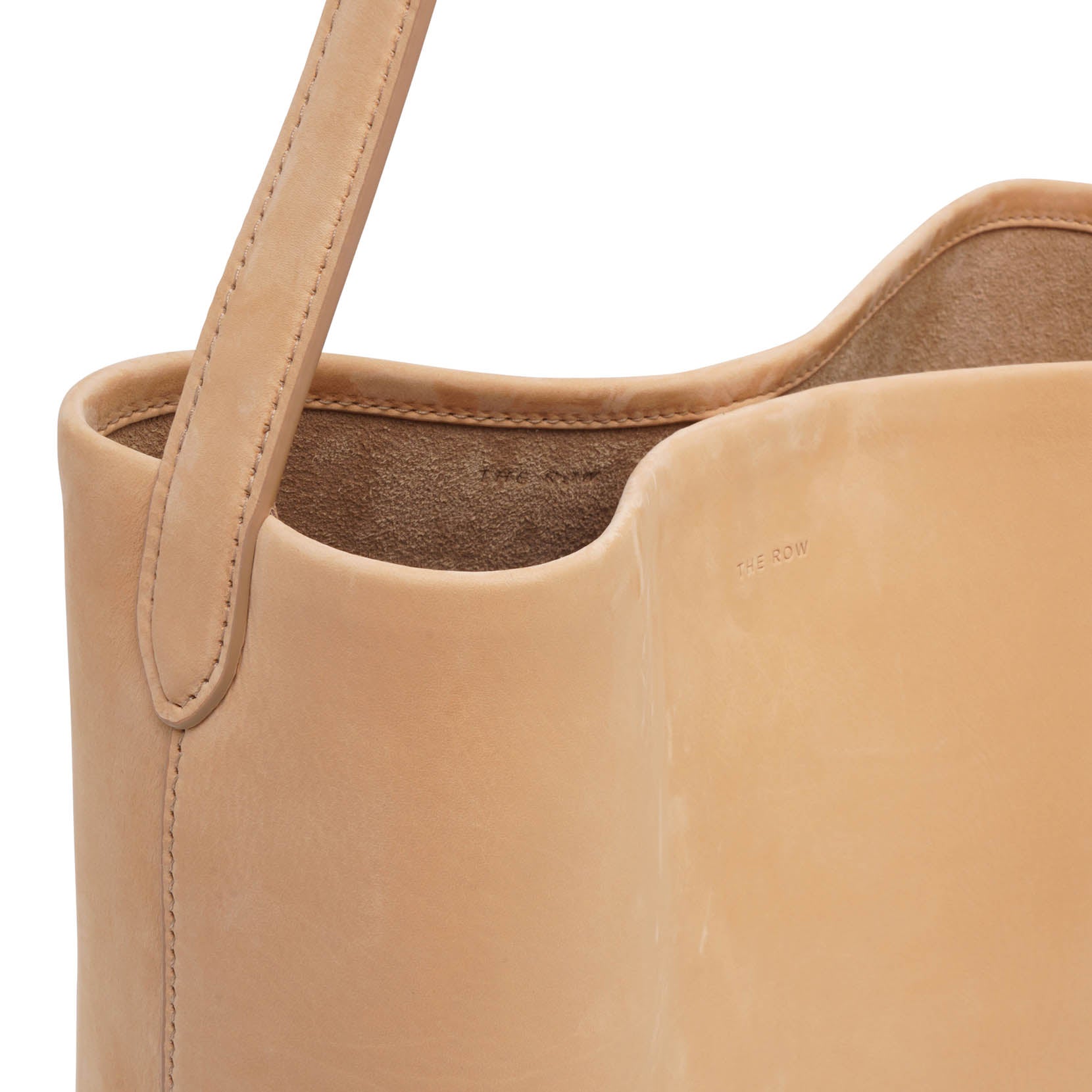 Medium N/S beige nubuck tote bag