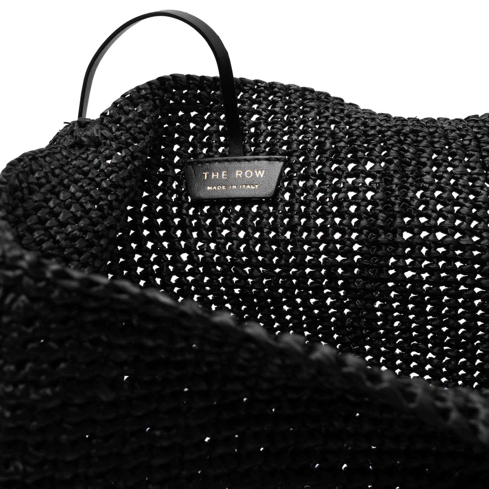 Elif black raffia bag