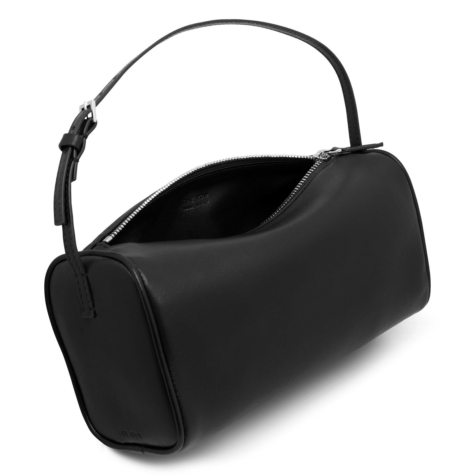 90S black leather bag