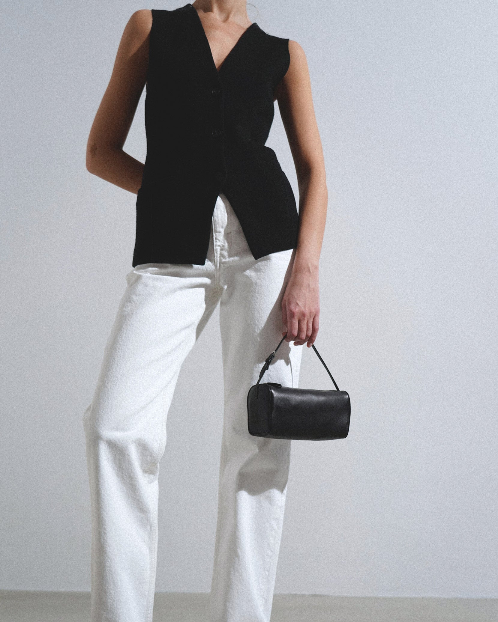 90S dark brown leather bag