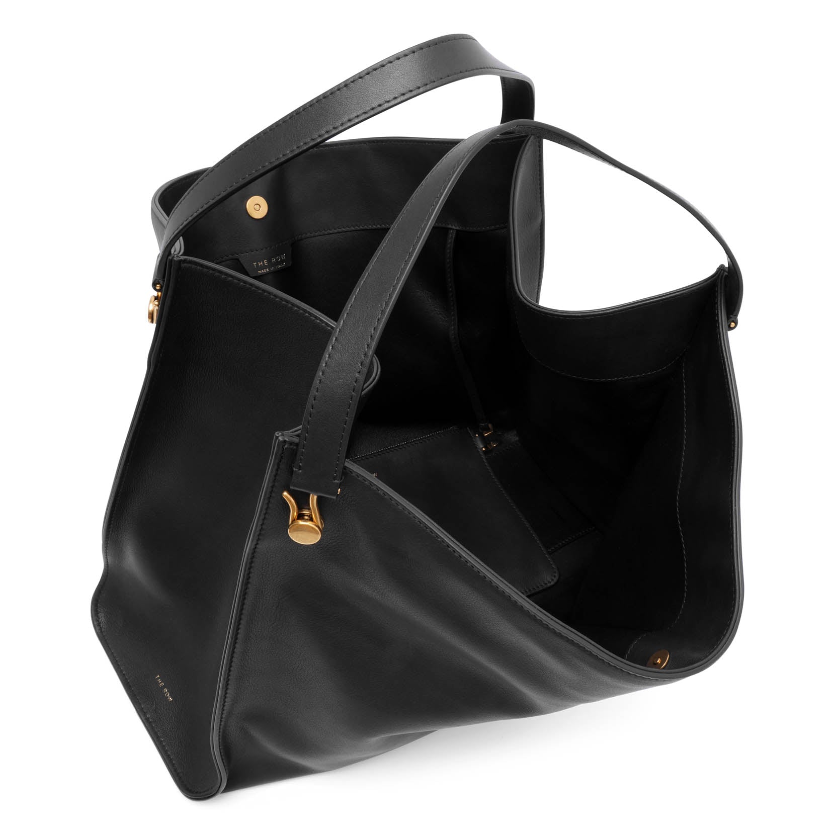 Alexia black leather top handle bag