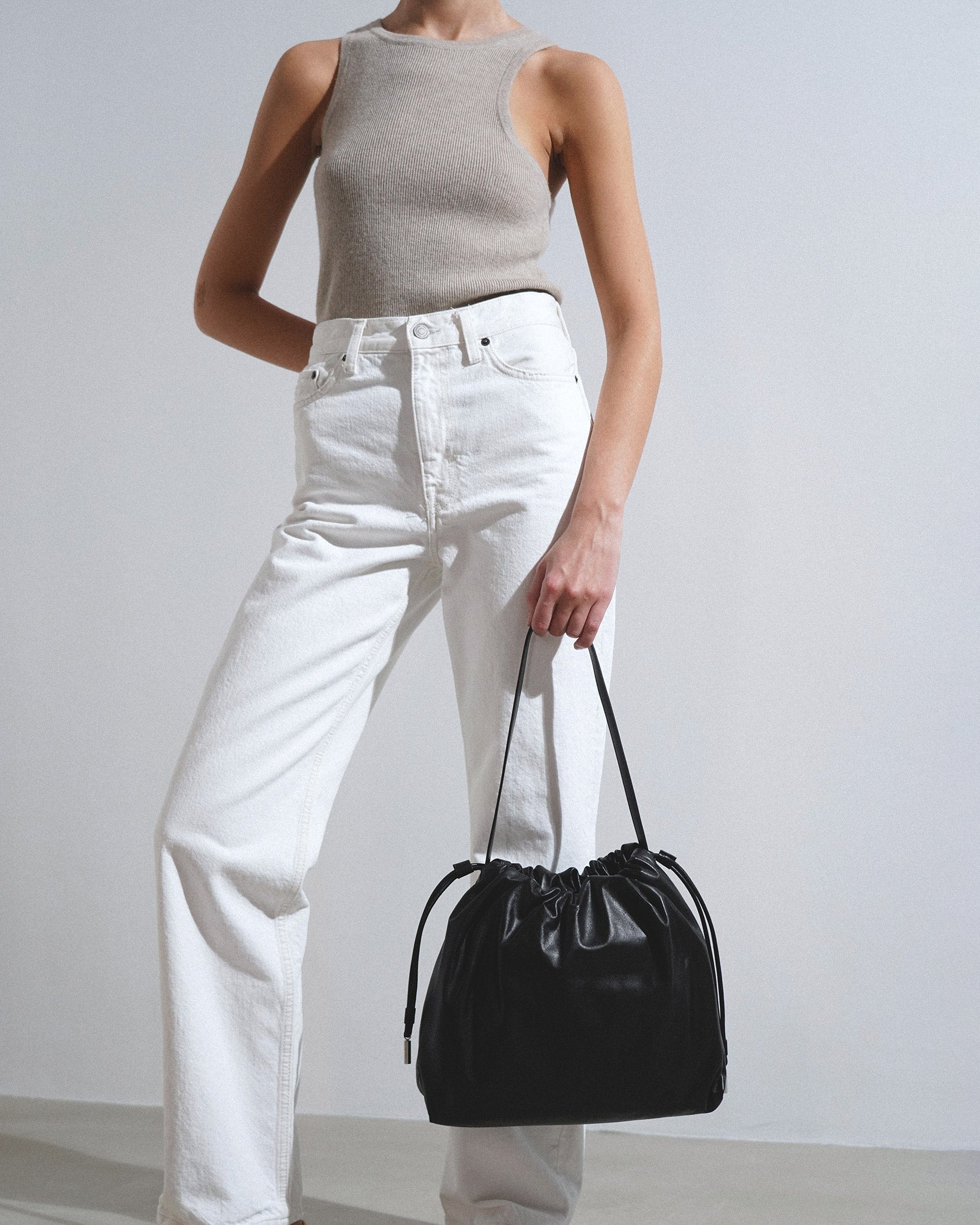 Angy black leather bag