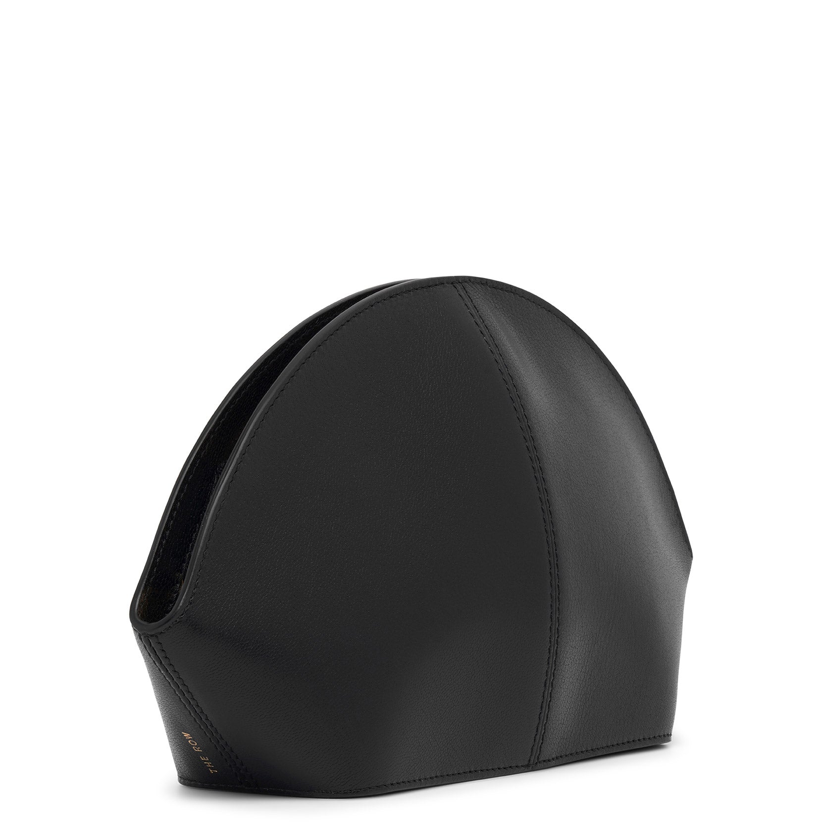 Mel black leather clutch