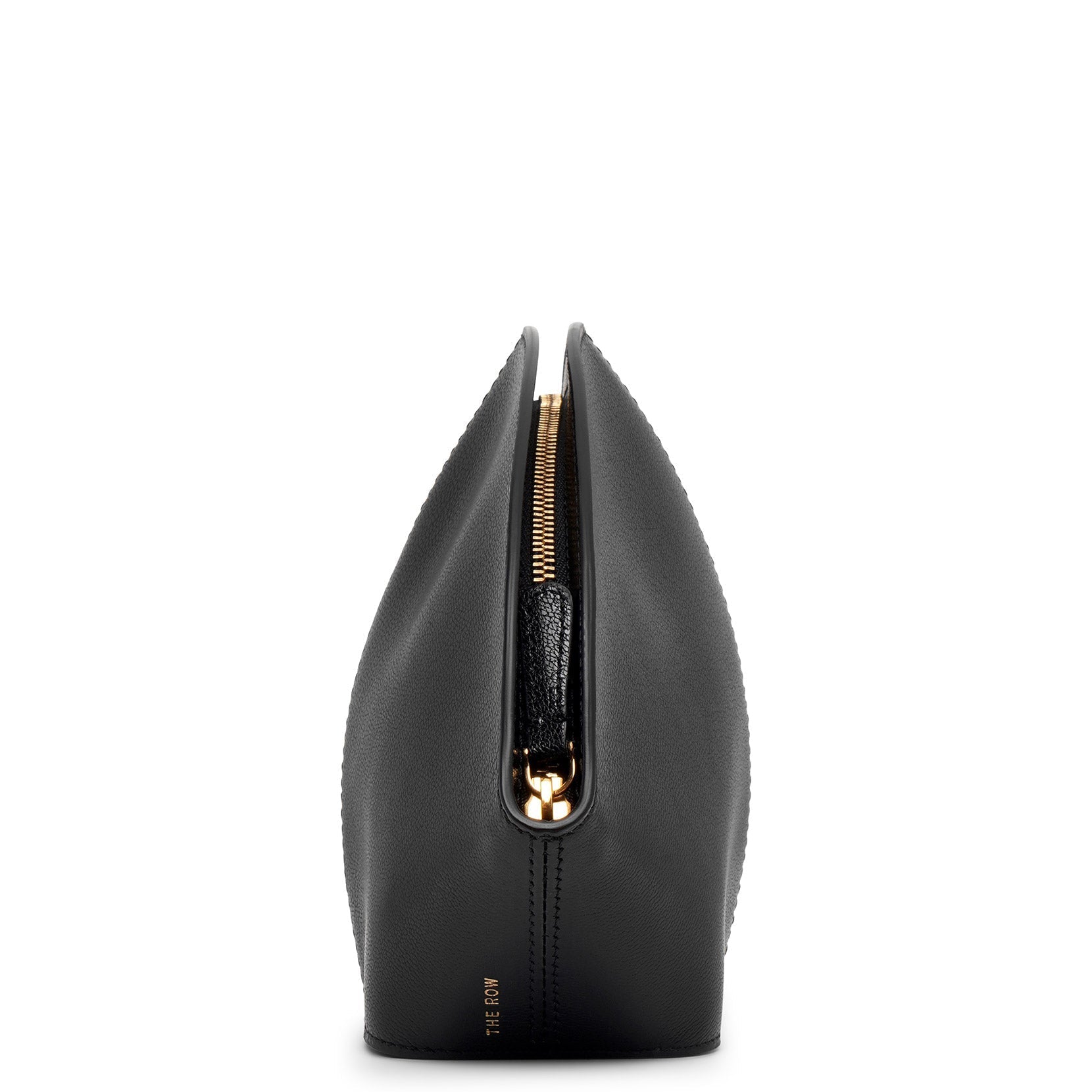 Mel black leather clutch