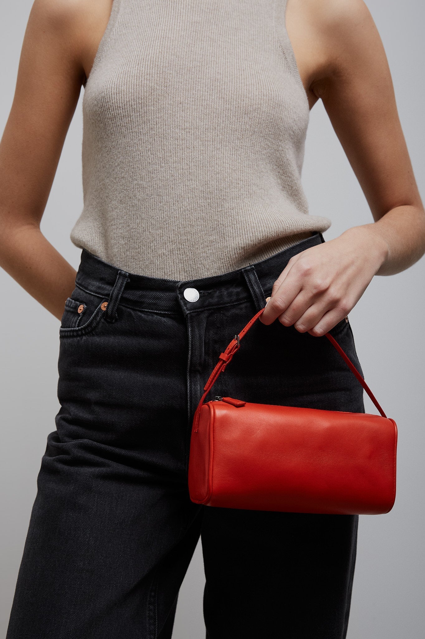 90s bag red leather bag
