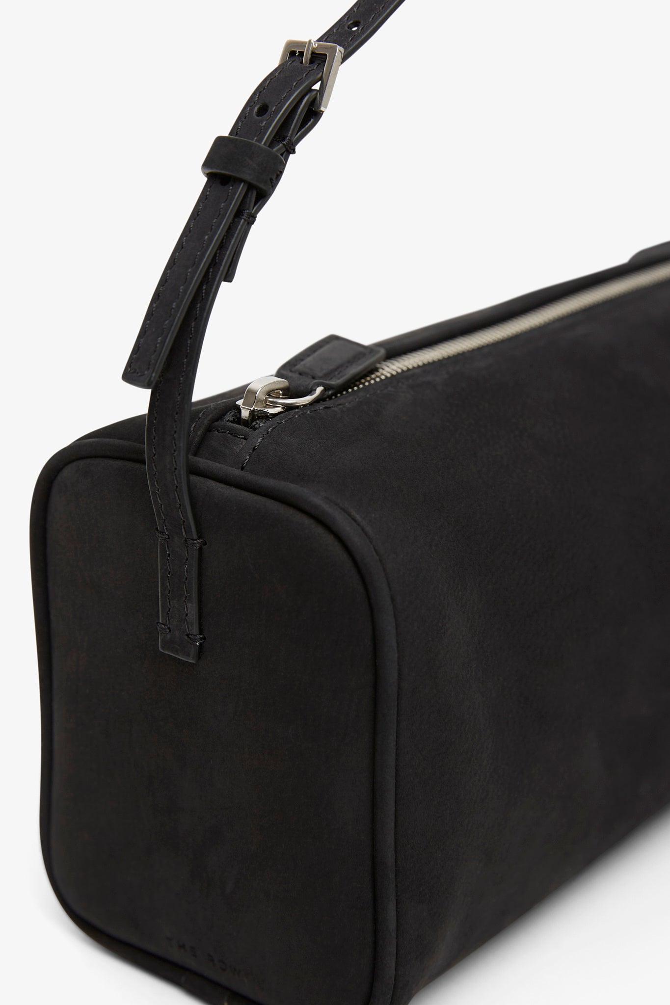 90s black nubuck leather bag