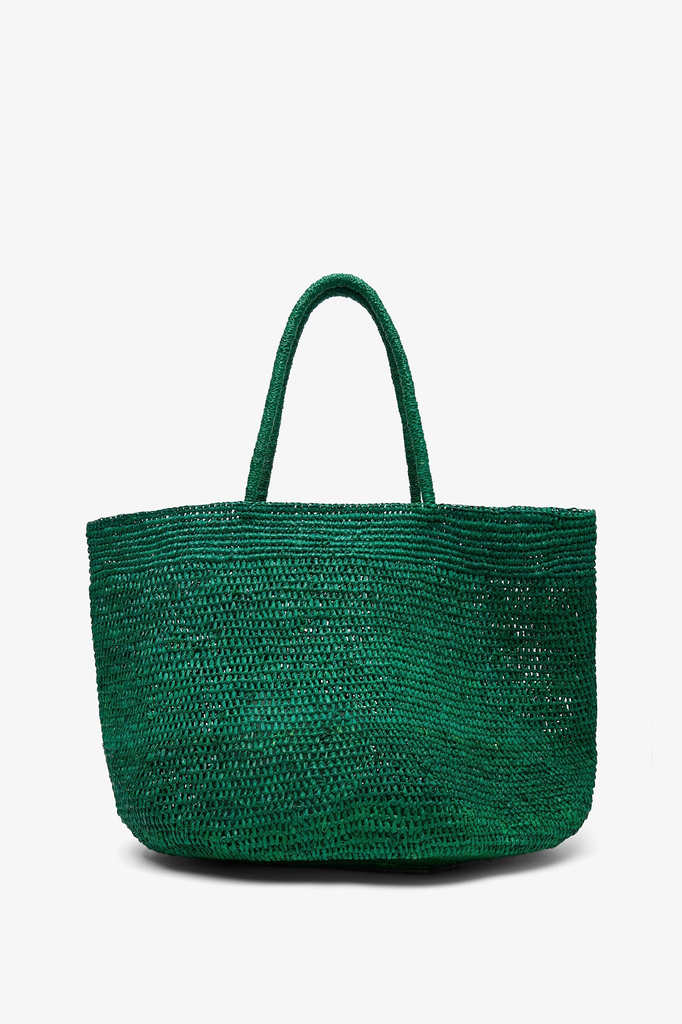 Oregon green raffia bag