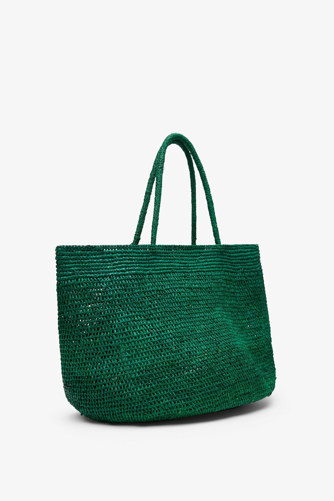 Oregon green raffia bag