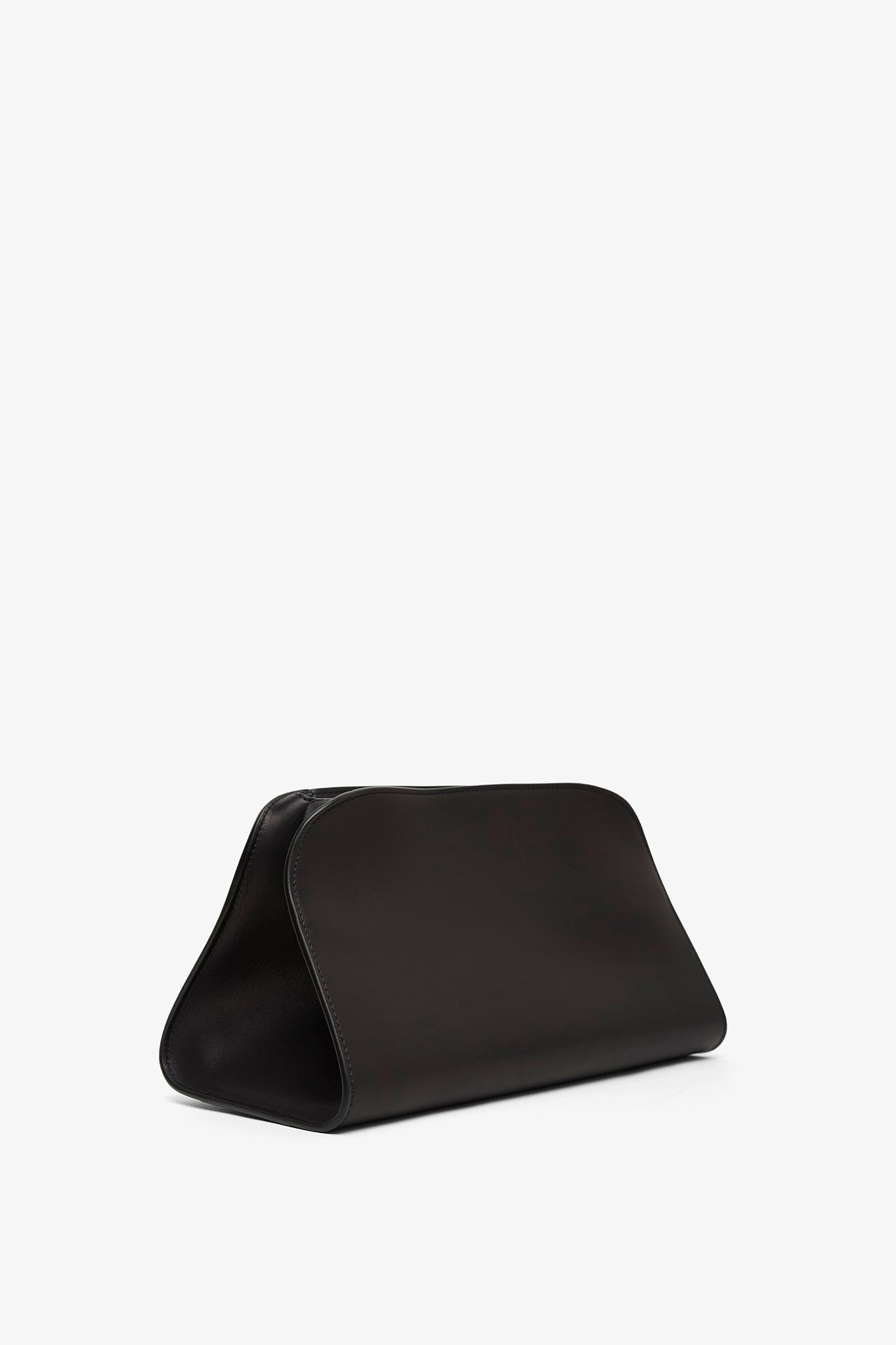 Peggy black leather clutch