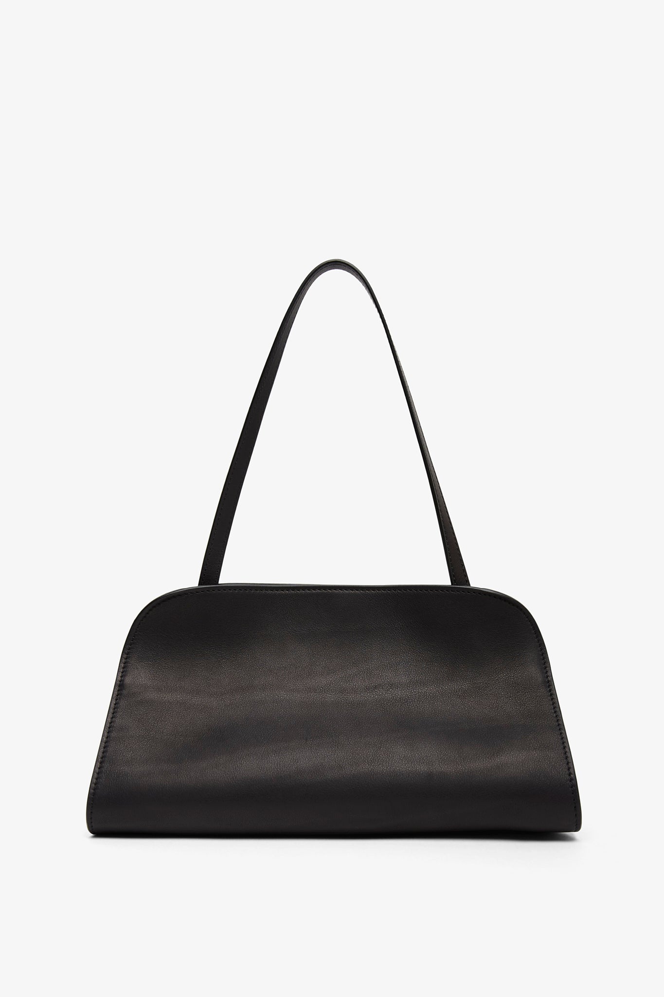 Peggy black leather clutch