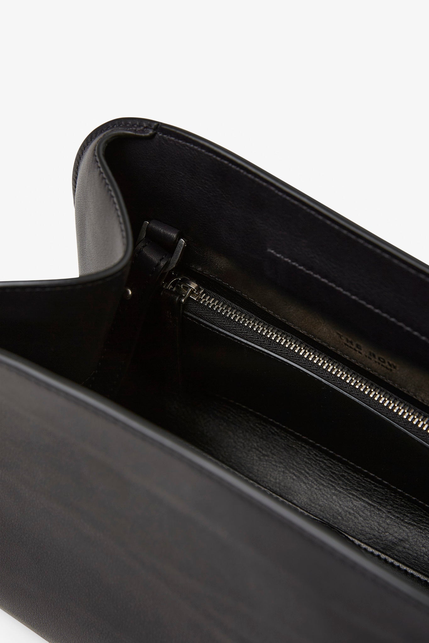 Peggy black leather clutch