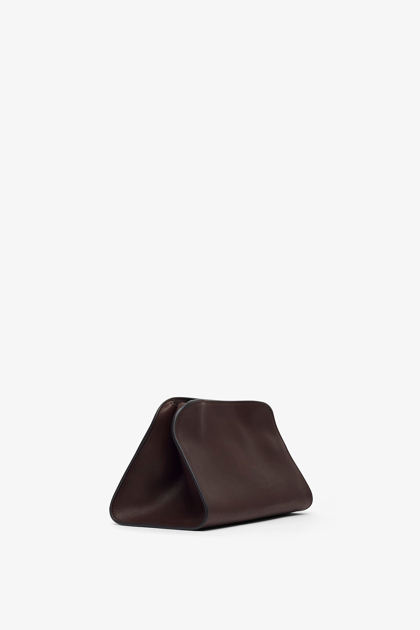 Peggy brown leather clutch