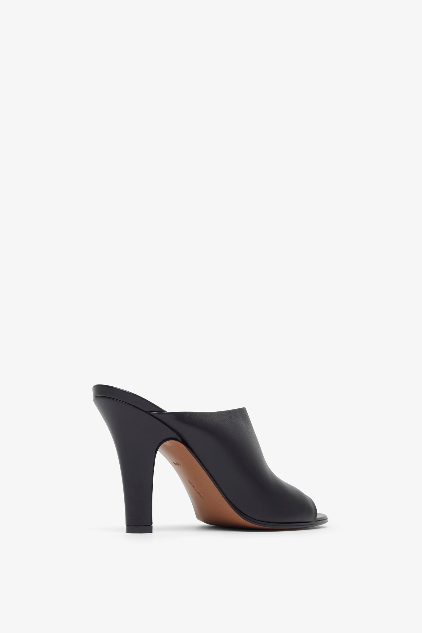 Signum black leather mules