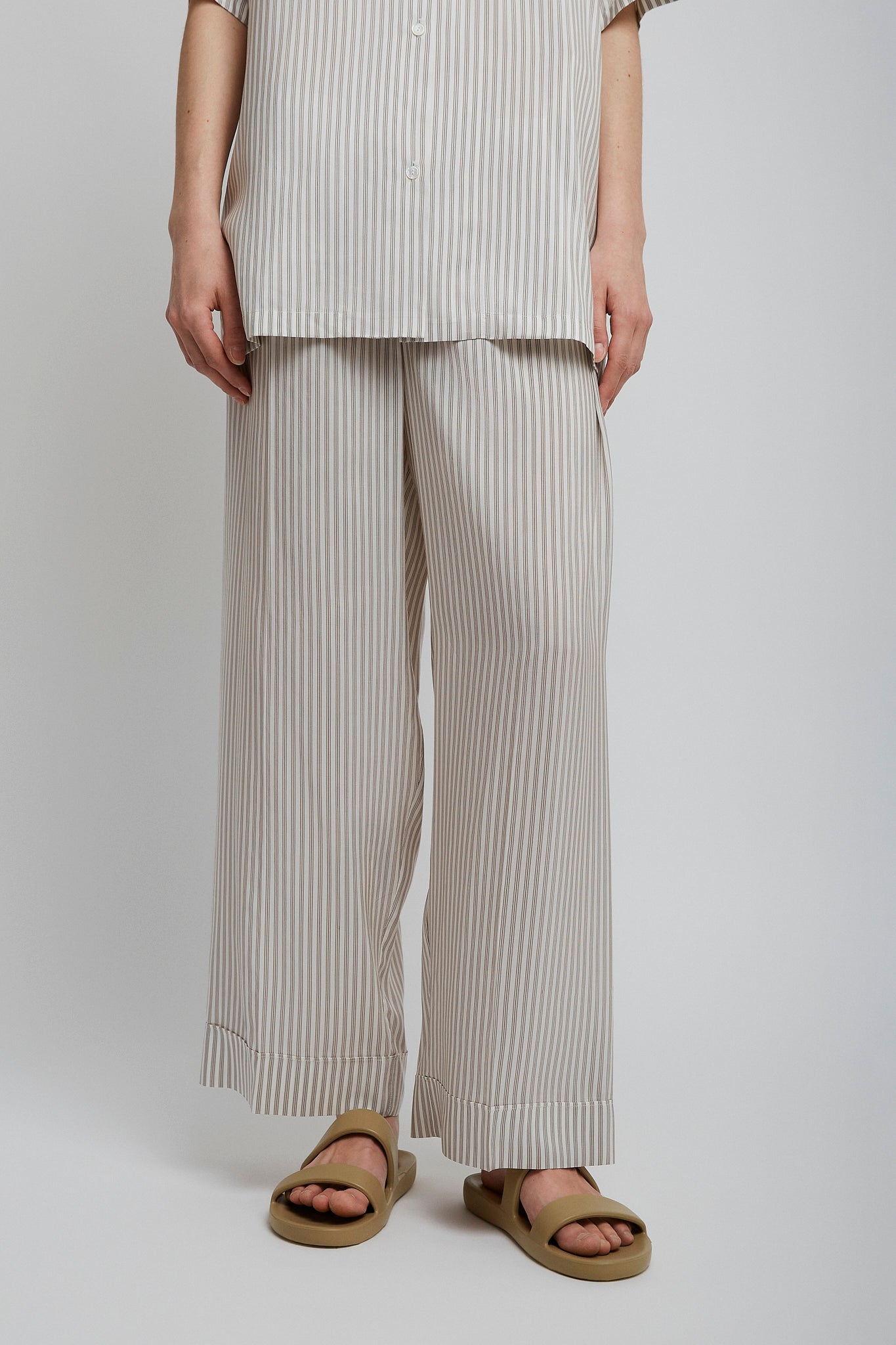 Yayah white grey silk pants
