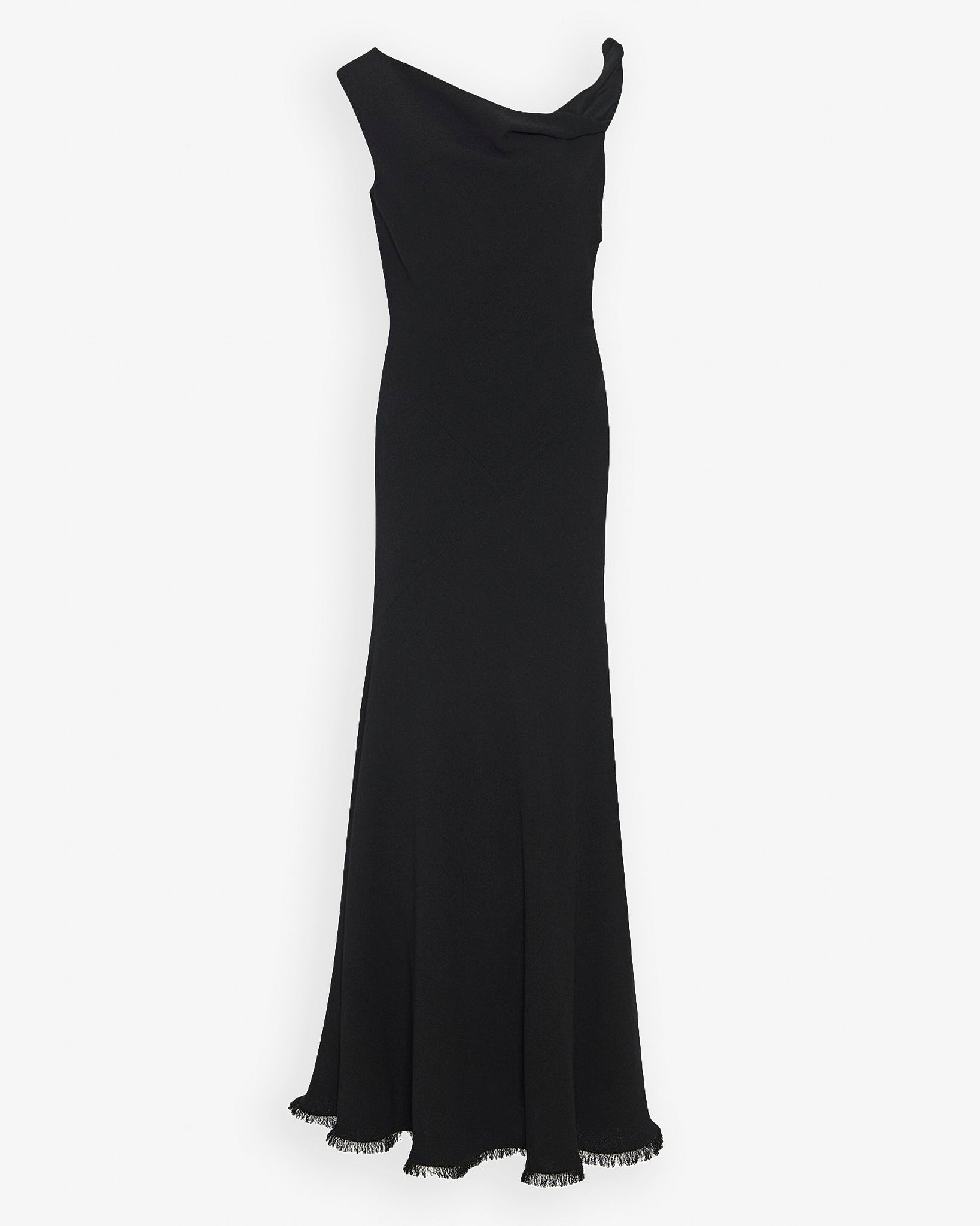 Violetta black silk dress