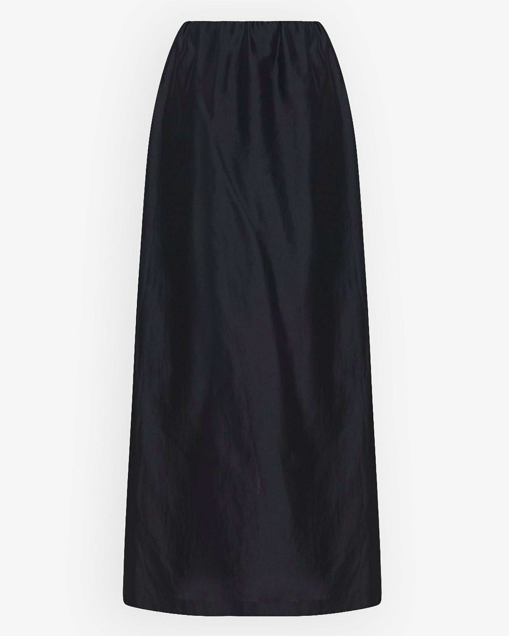Saul black silk cotton skirt