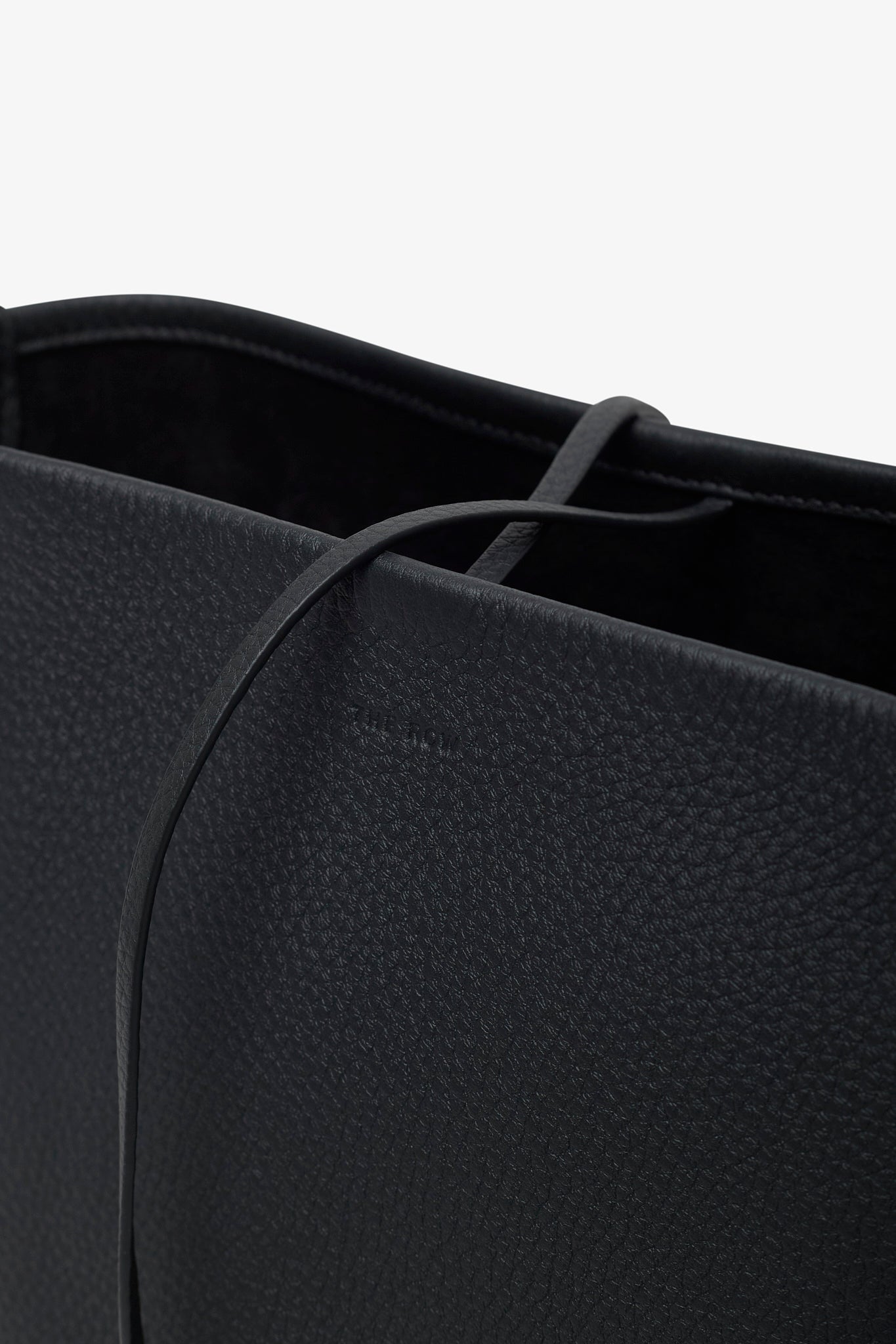Medium N/S dark pine leather tote bag