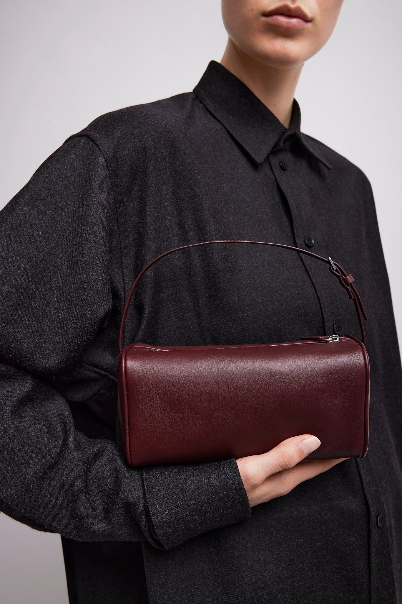 90s burgundy leather bag