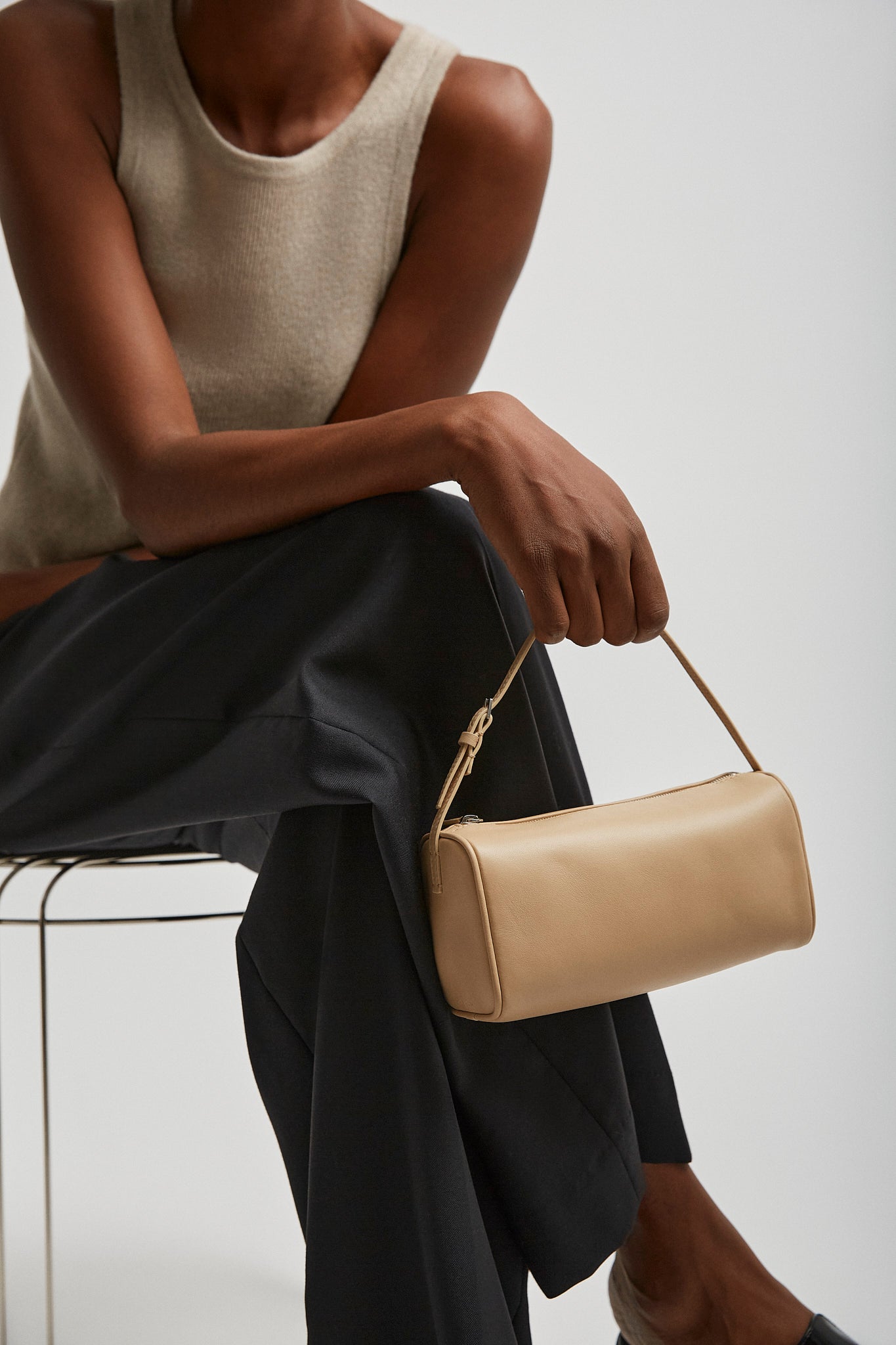 90s sand leather bag