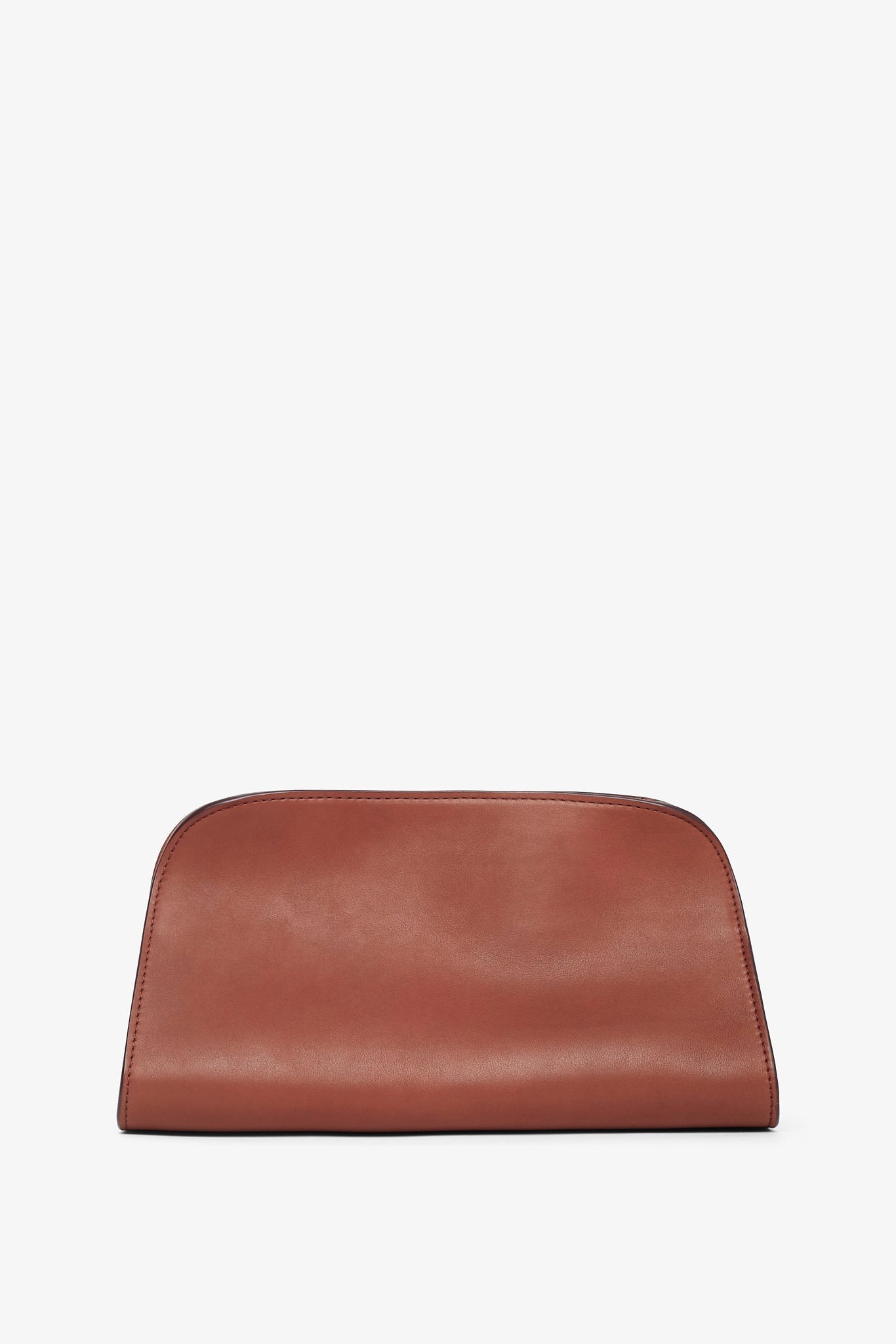 Peggy brown leather clutch