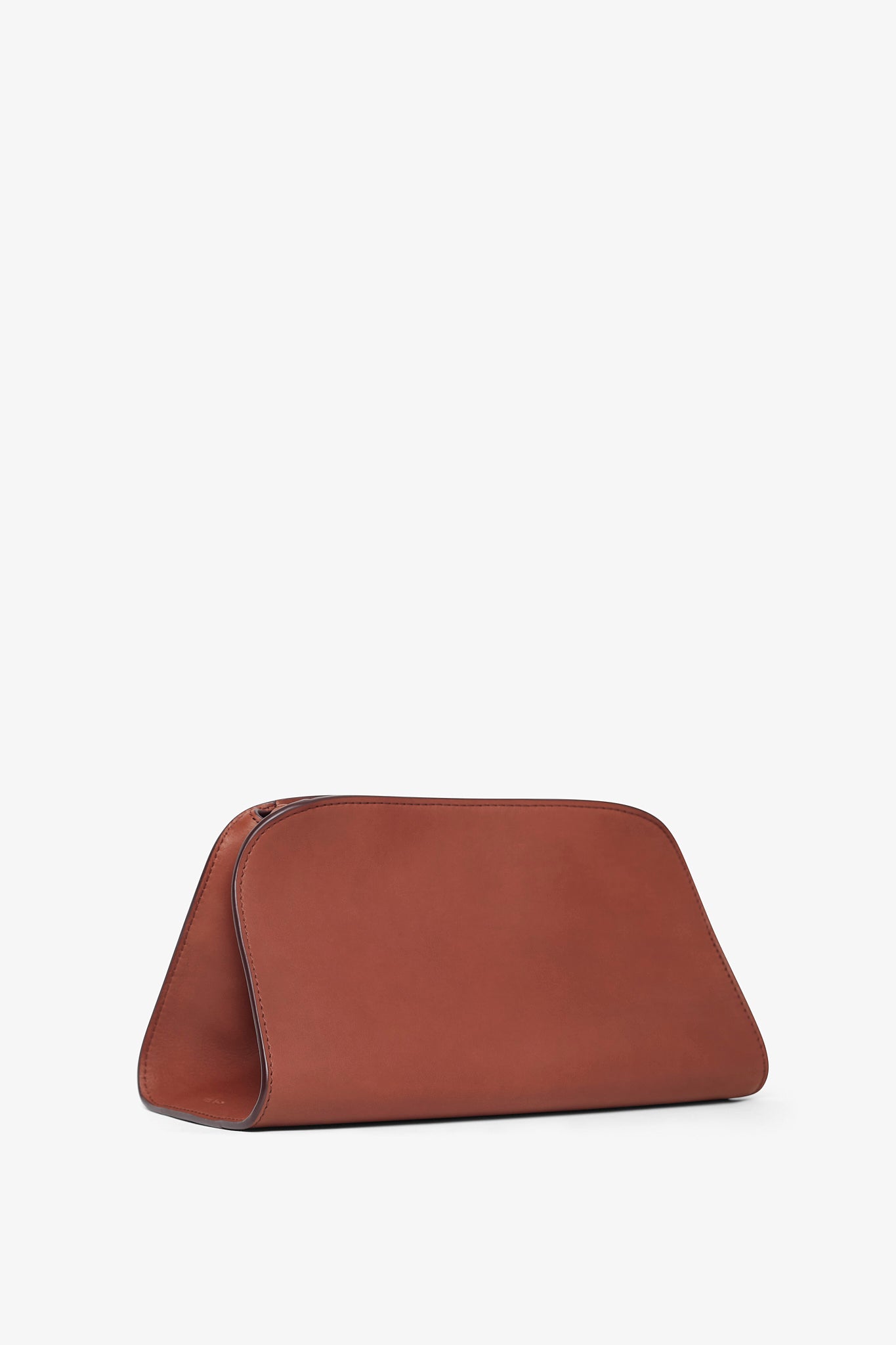 Peggy brown leather clutch