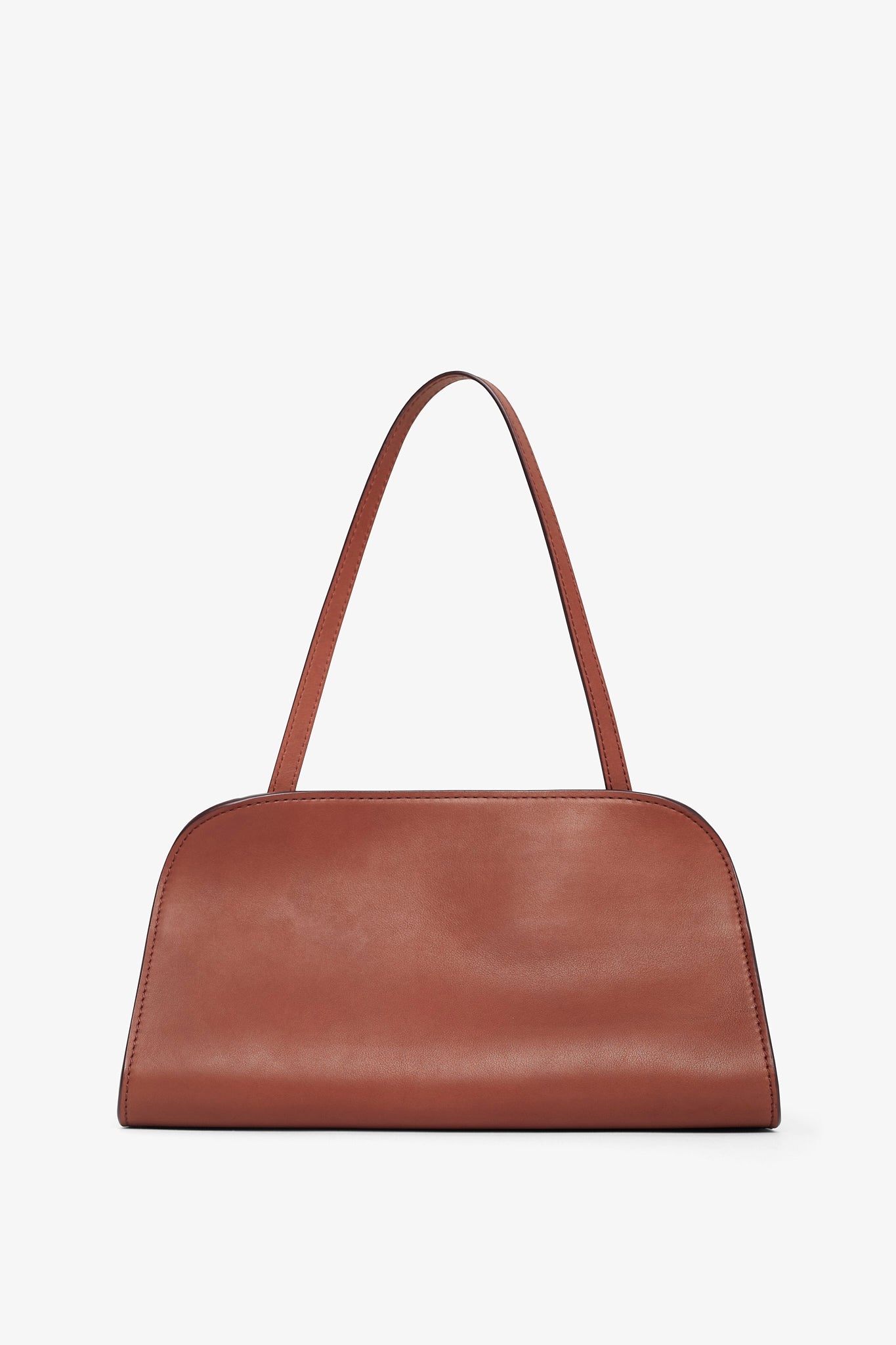 Peggy brown leather clutch