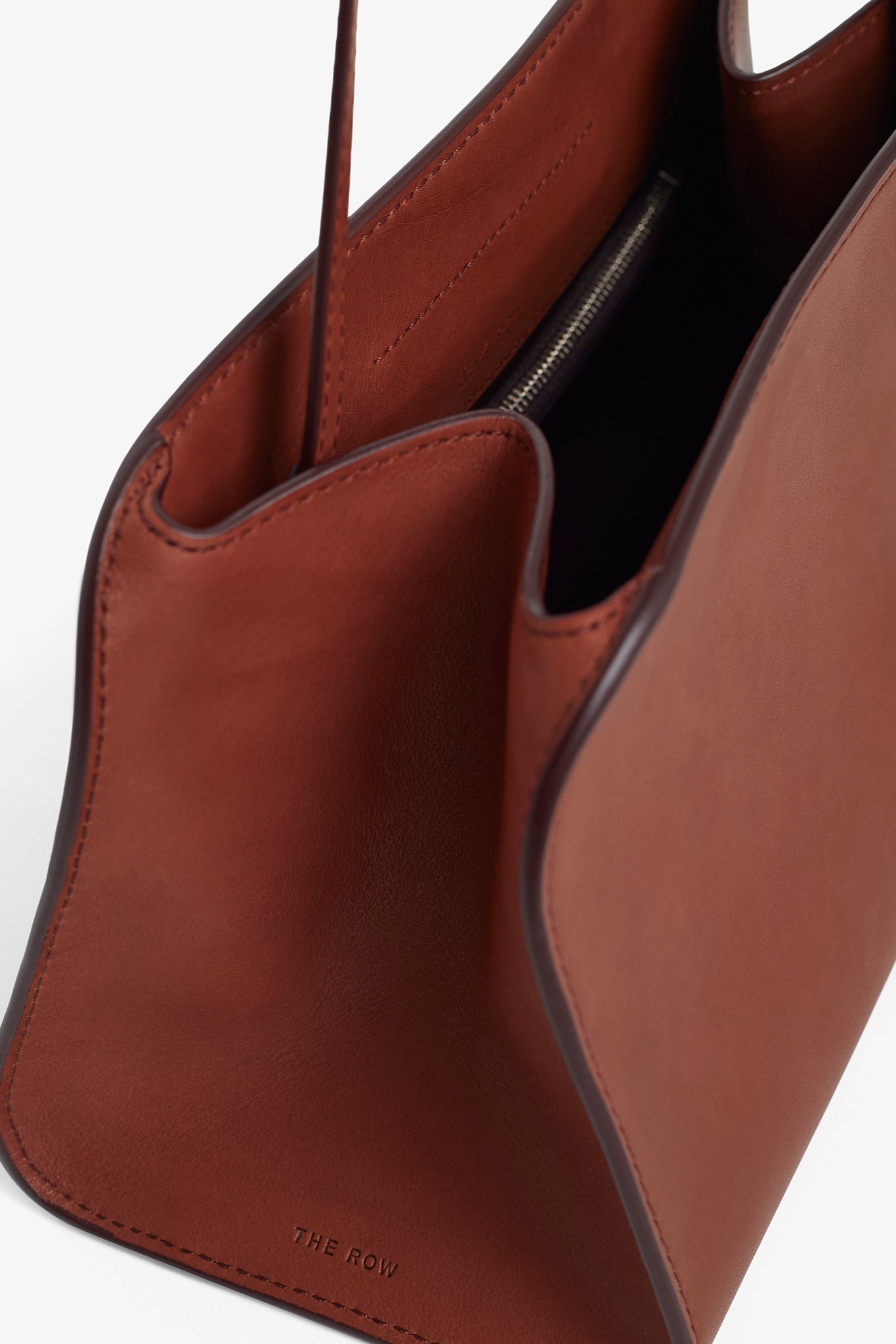 Peggy brown leather clutch