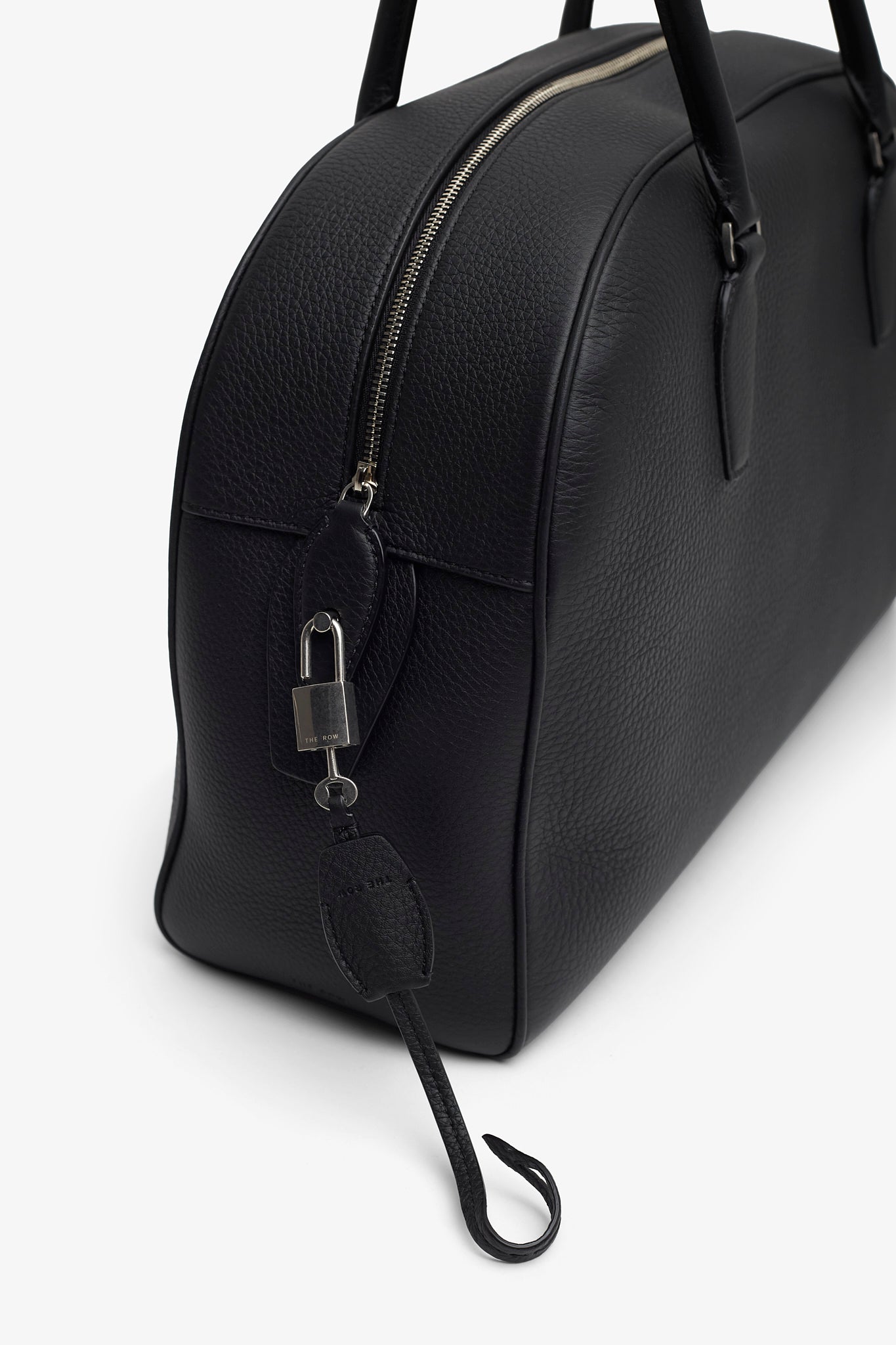 India 15.75 black top handle bag