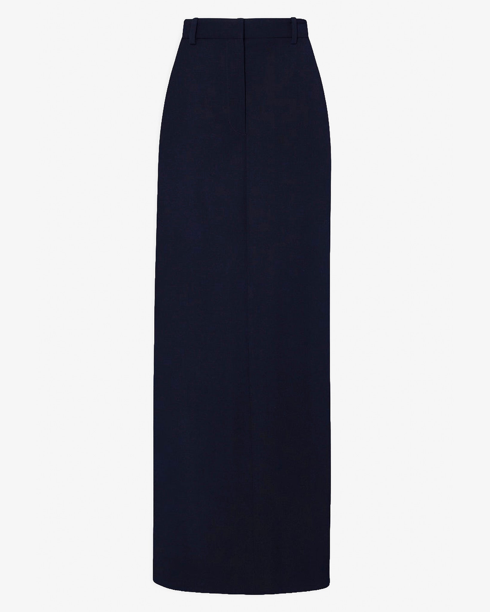 Roux dark navy wool maxi skirt