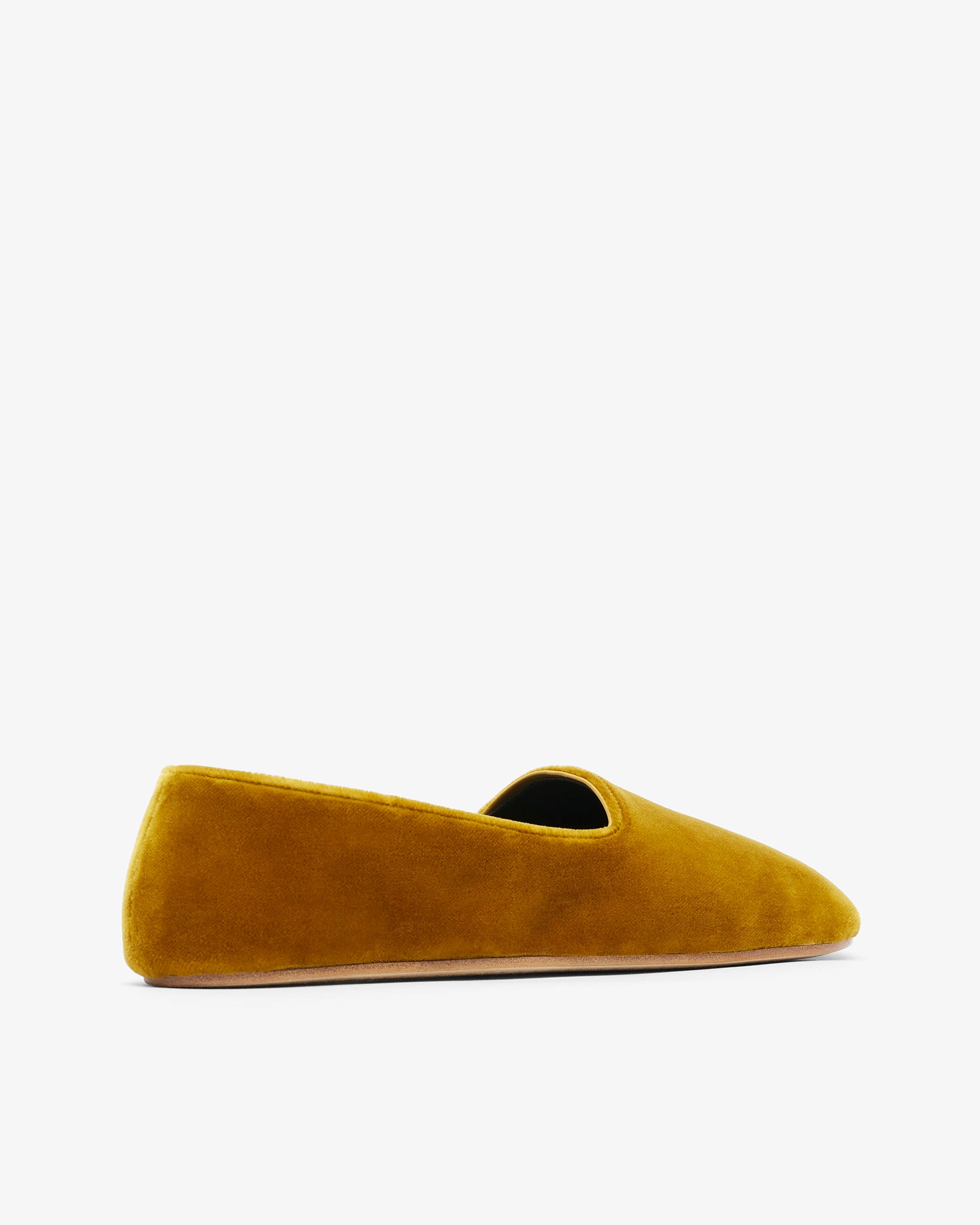 Ponti mustard velvet slippers